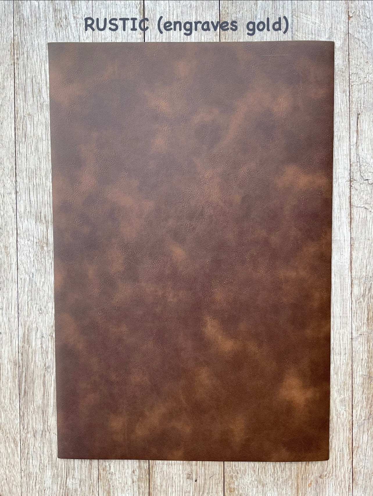 GRAY BACKING: 12x18” Laserable Leatherette Sheet