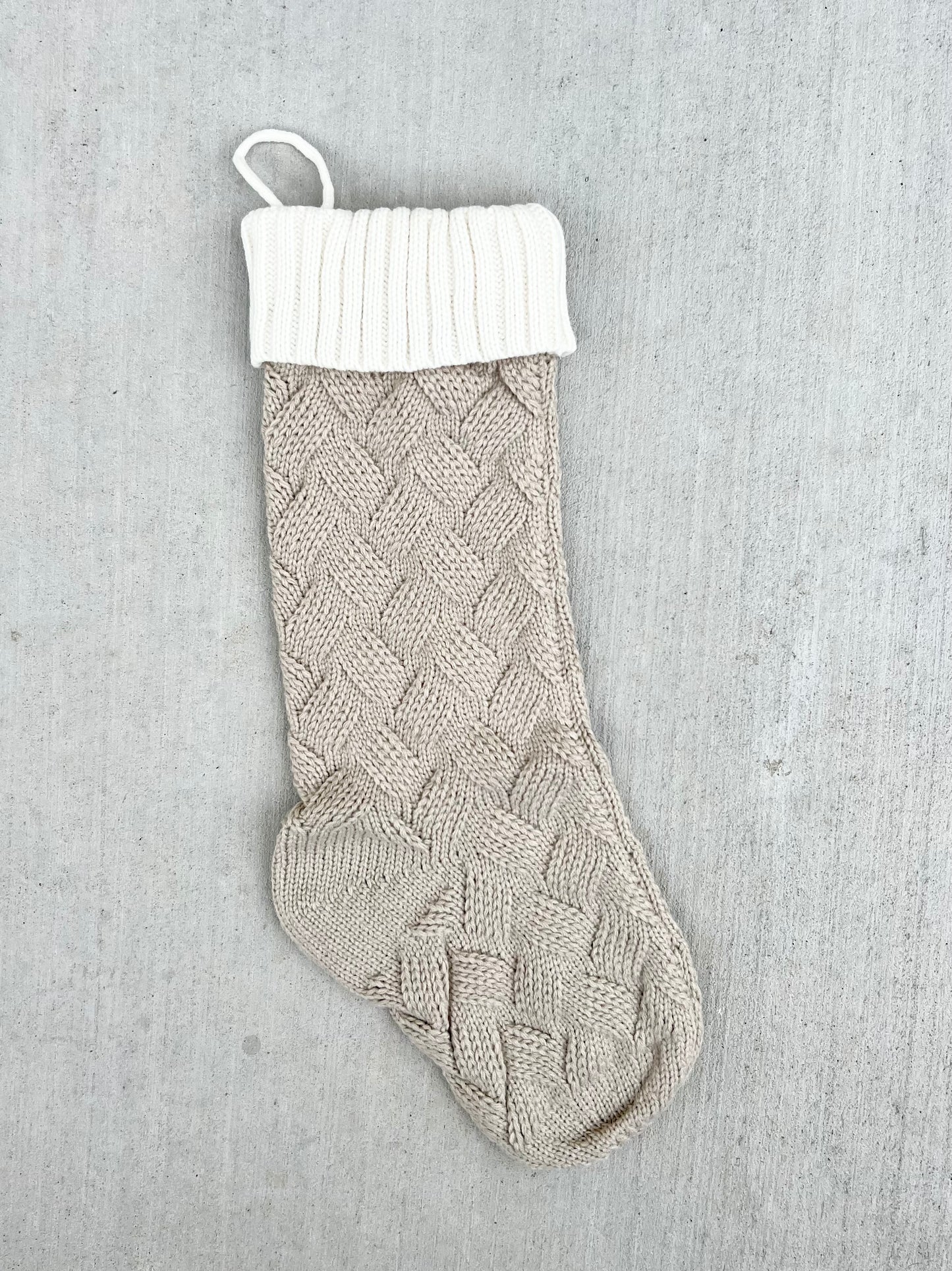 18” Cable Knit Christmas Stocking