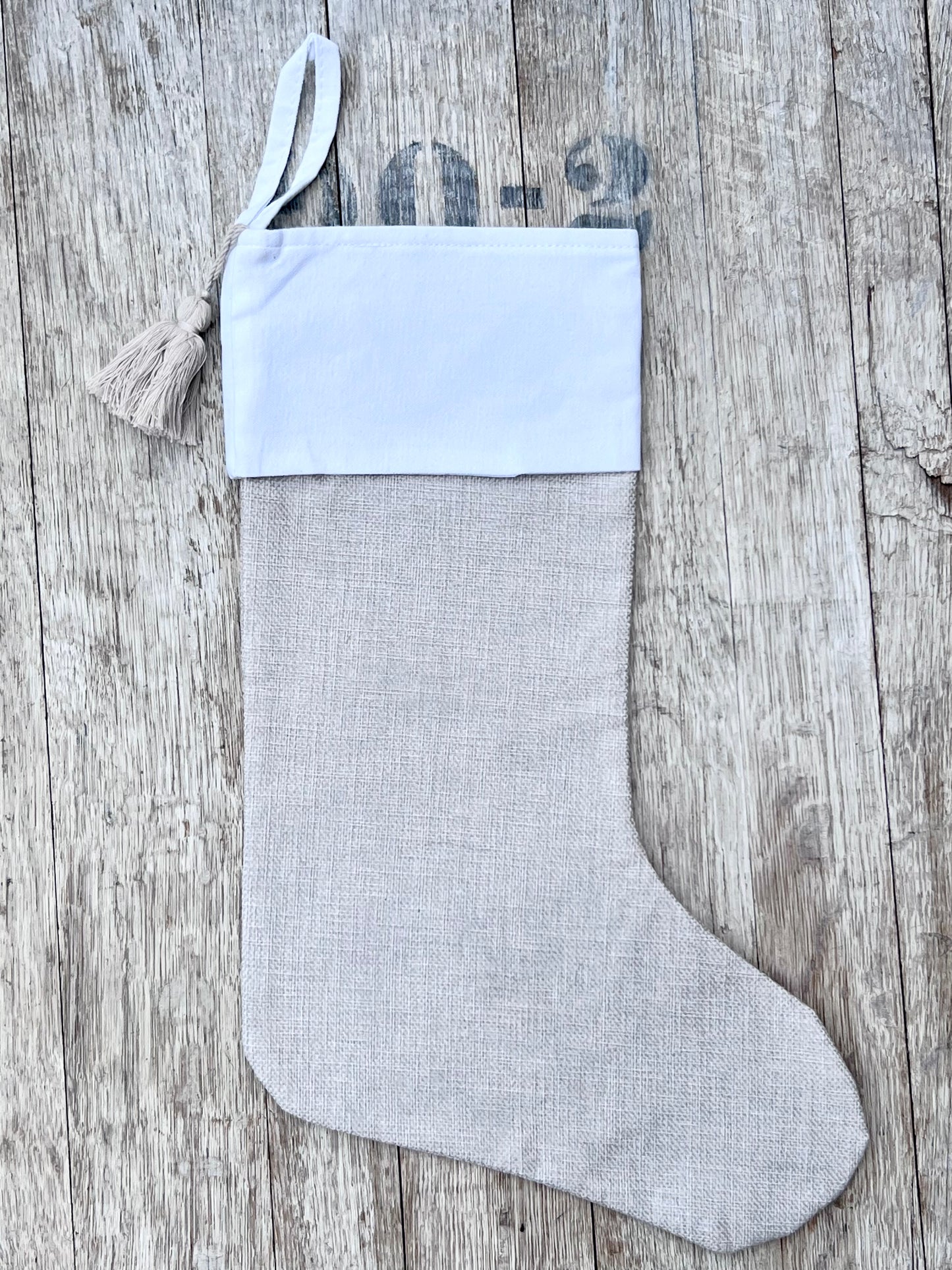 18” Faux Burlap Christmas Stockings