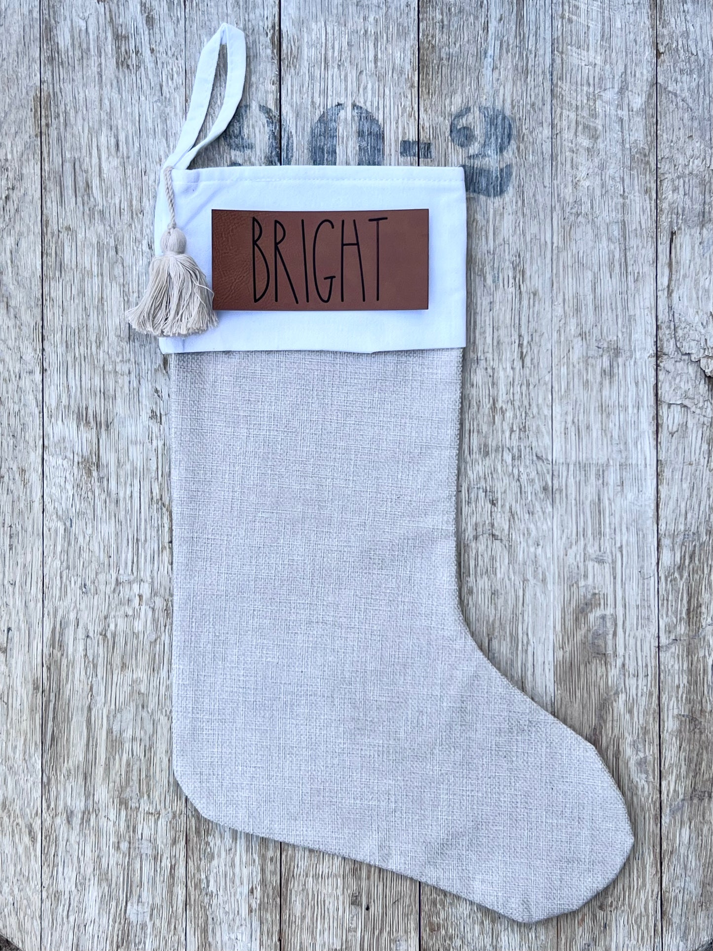 18” Faux Burlap Christmas Stockings