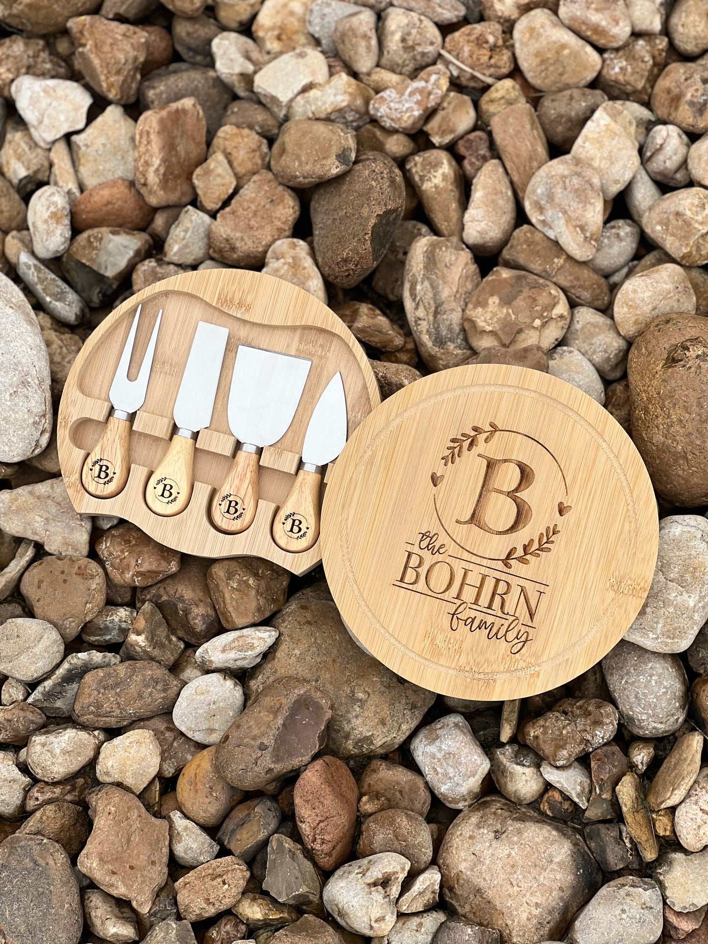 Bamboo Cheese Board and Knife Set