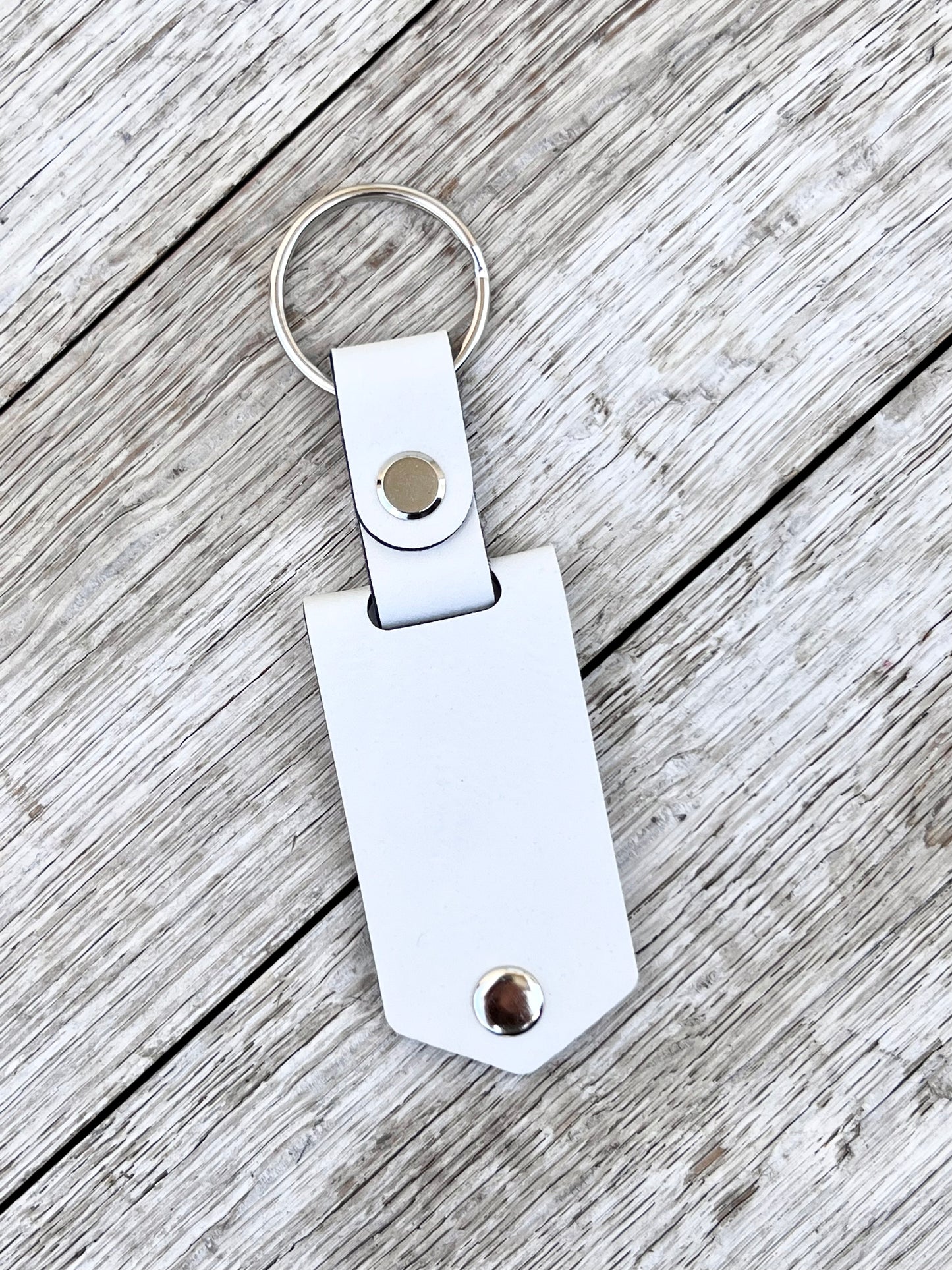 Laserable Leatherette Photo Keychain Sublimation Blank