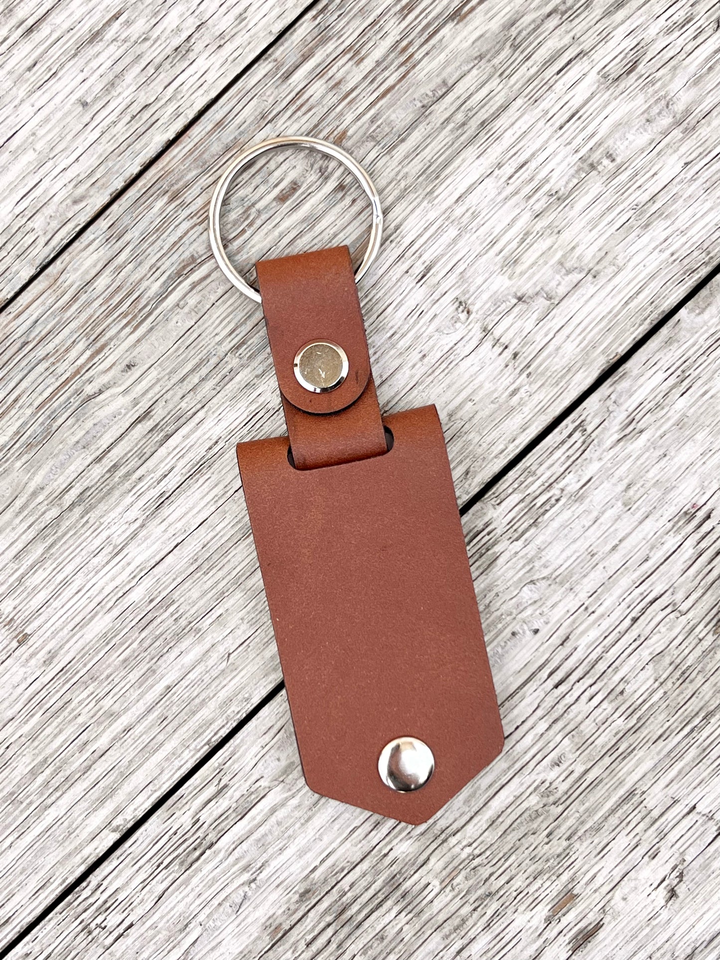 Laserable Leatherette Photo Keychain Sublimation Blank
