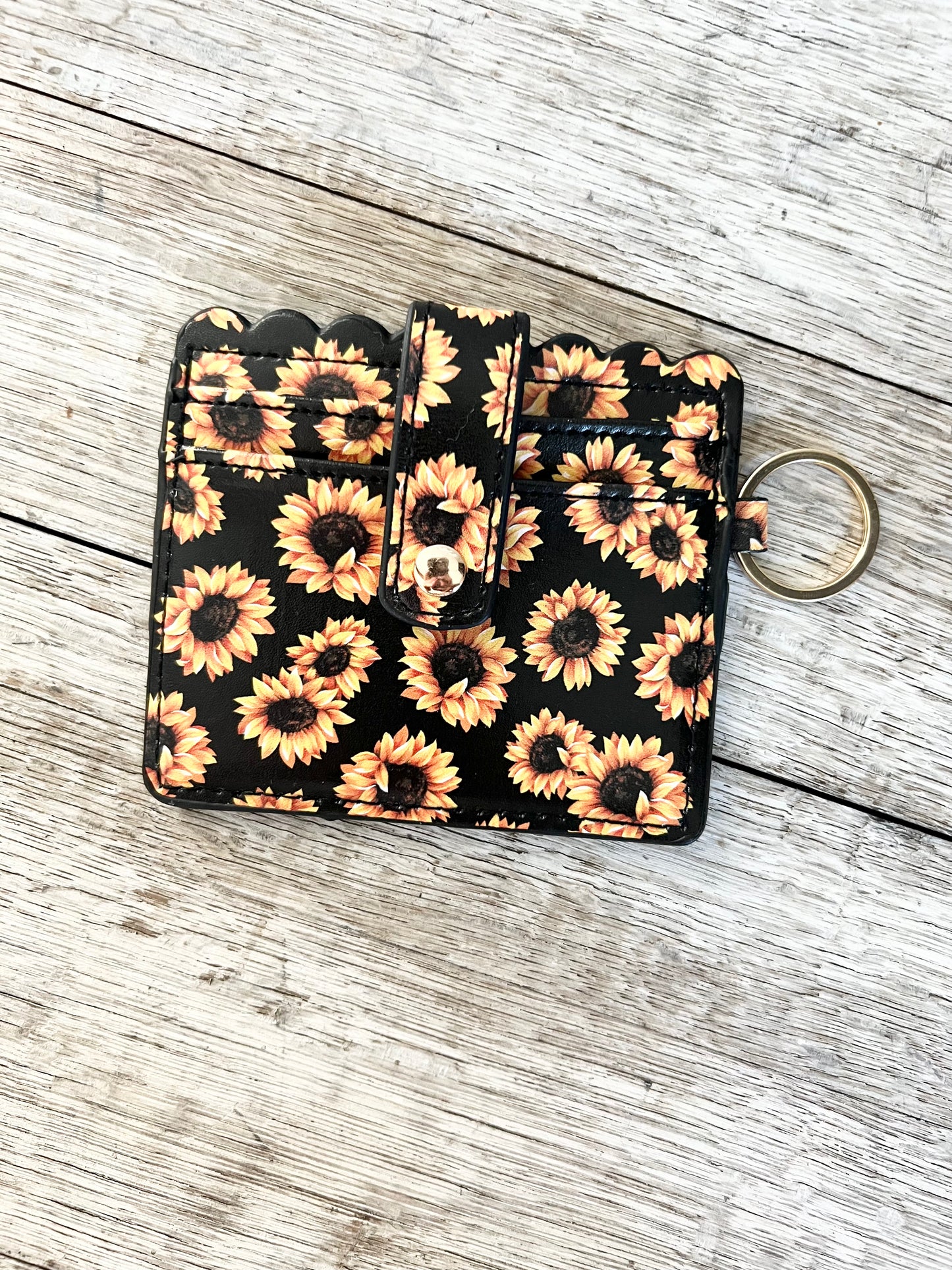 Faux Leather Wristlet Wallet