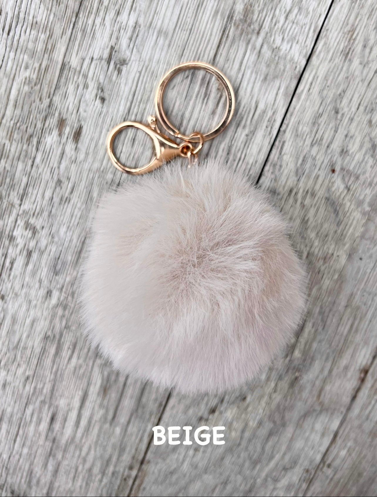 Faux Fur Pom Keychain