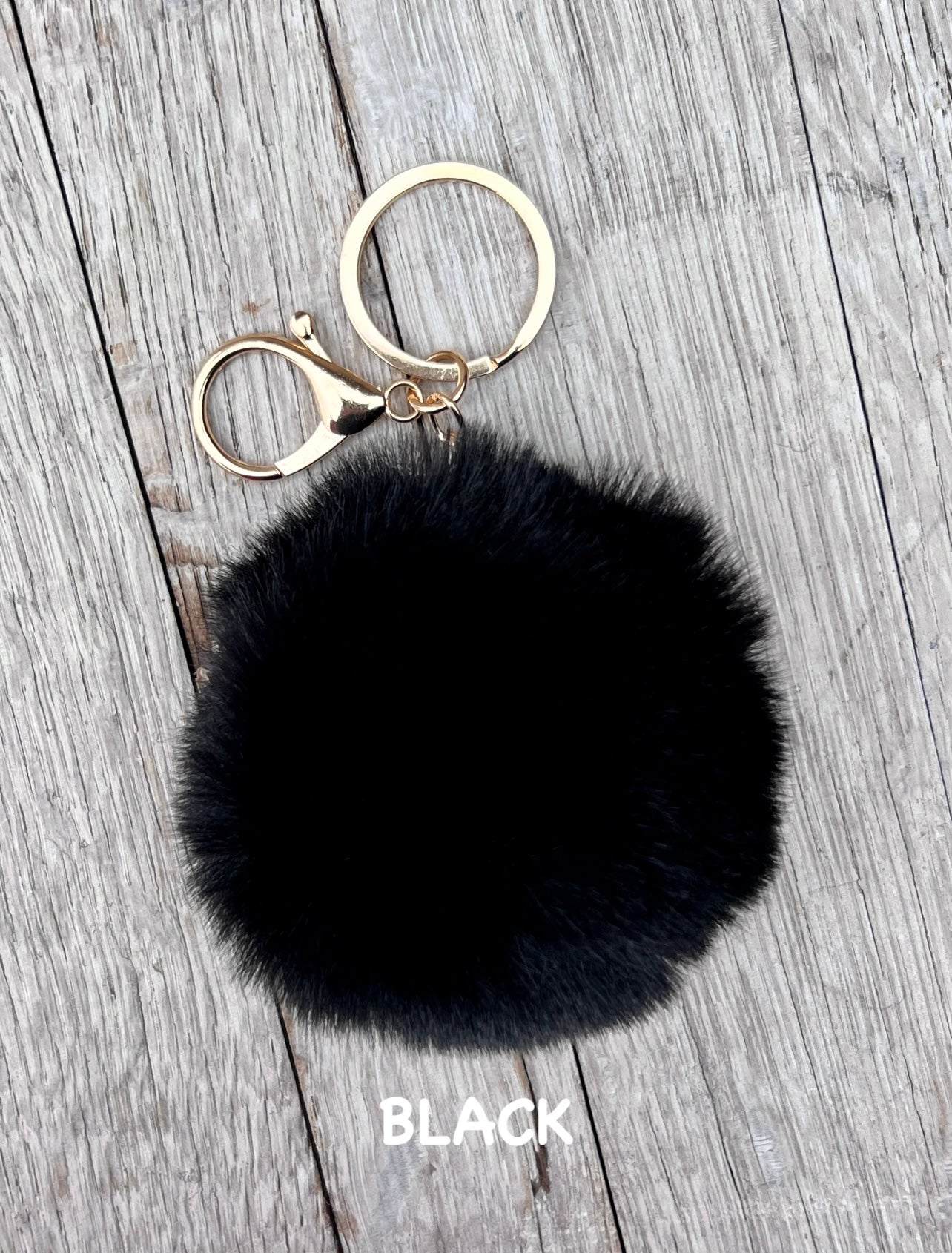 Faux Fur Pom Keychain
