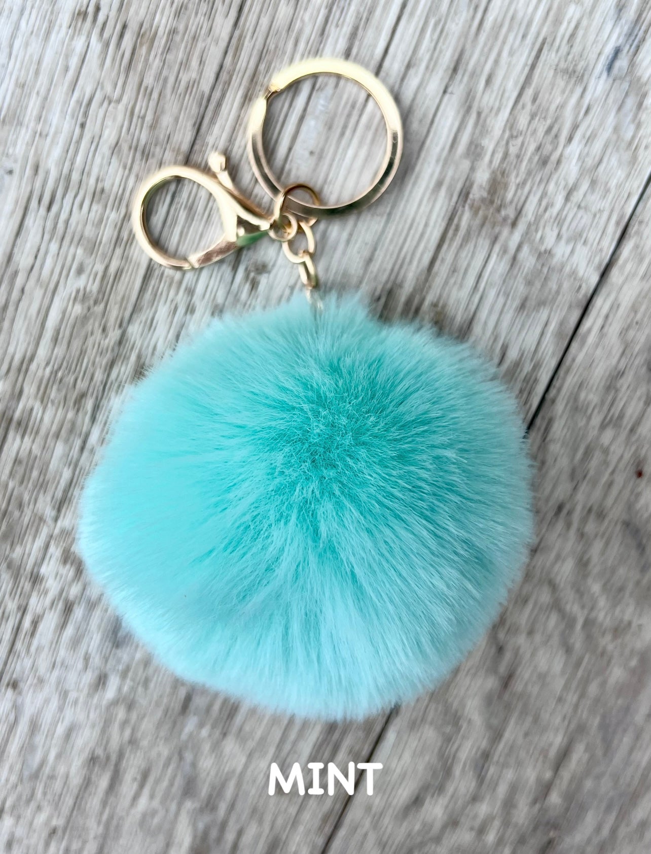 Faux Fur Pom Keychain