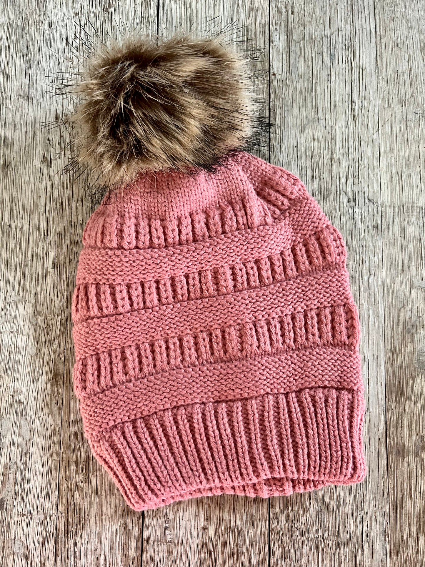 ADULT WOMEN’S - Faux Fur Pom Beanie