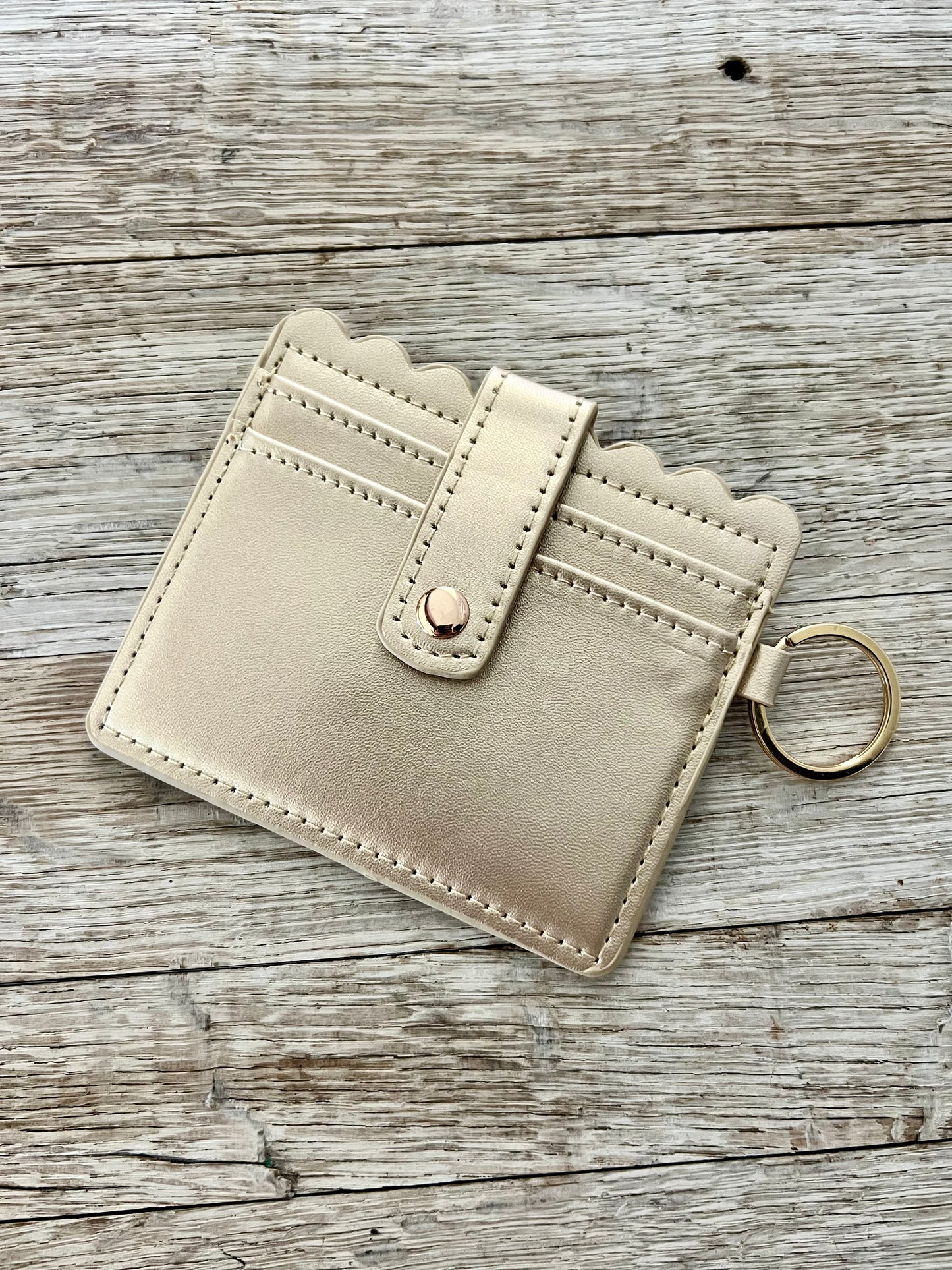 Faux Leather Wristlet Wallet
