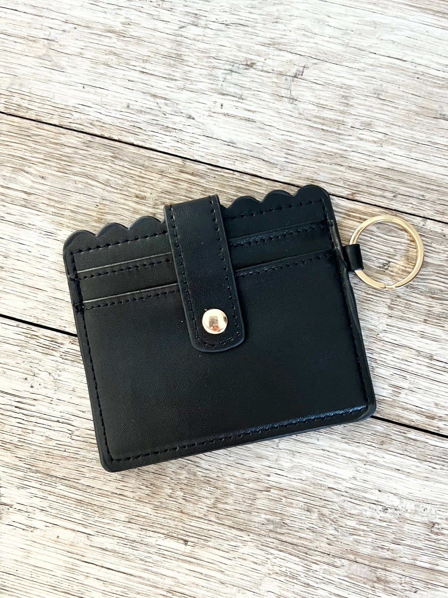 Faux Leather Wristlet Wallet