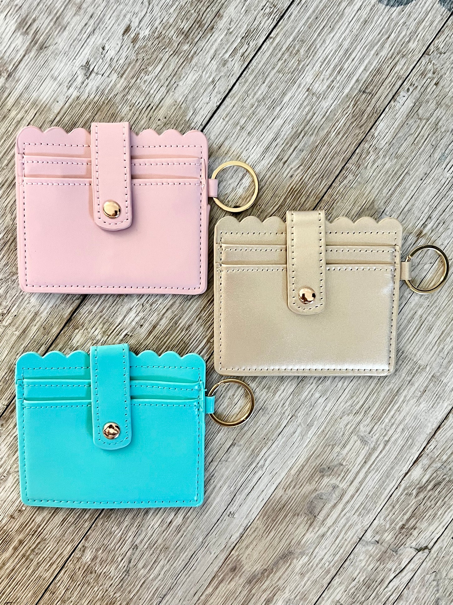 Faux Leather Wristlet Wallet