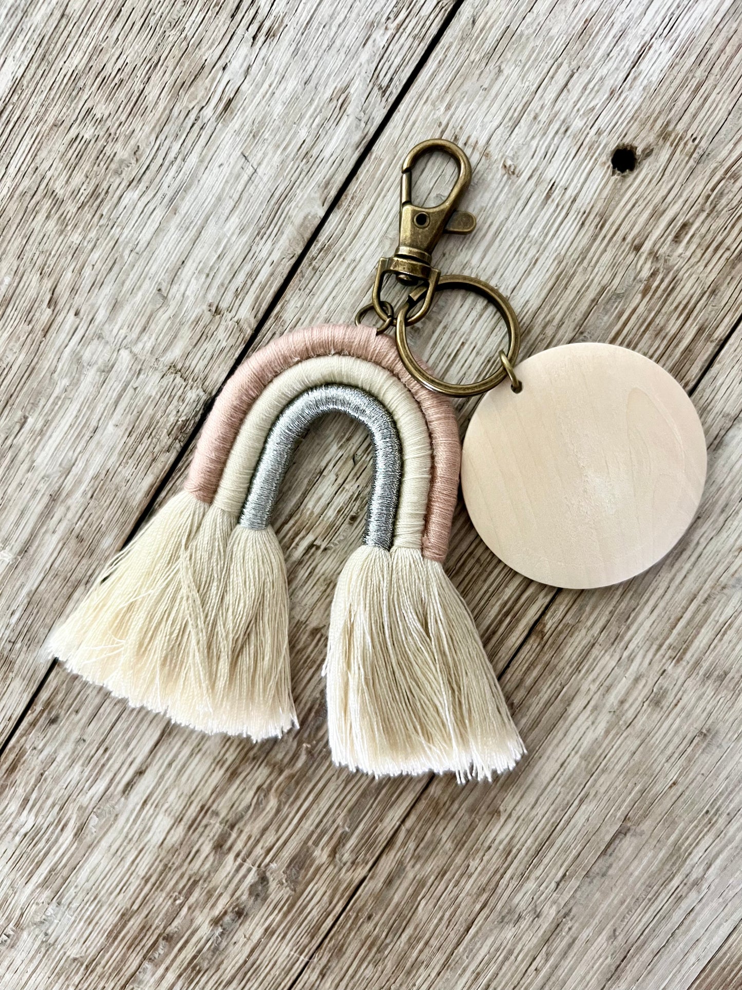 Boho Rainbow Keychain Blank