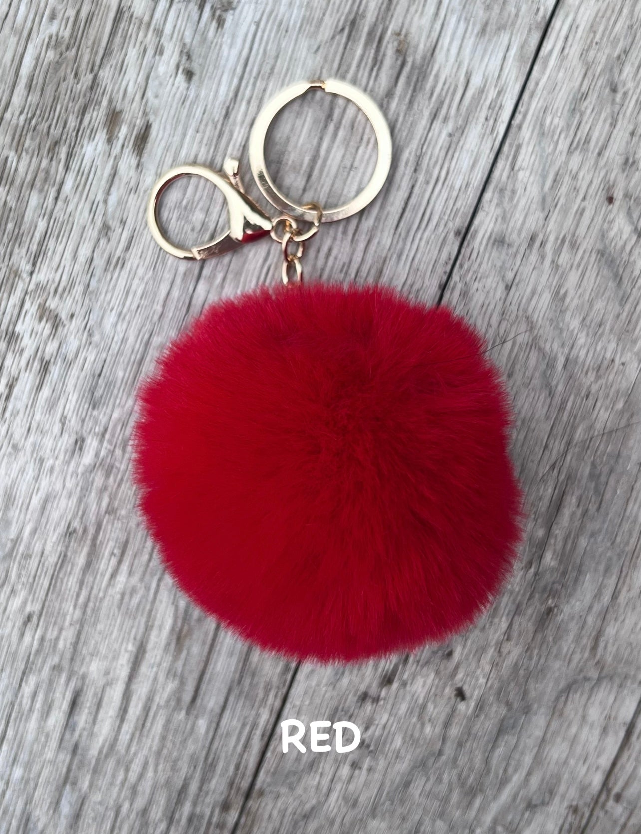 Faux Fur Pom Keychain