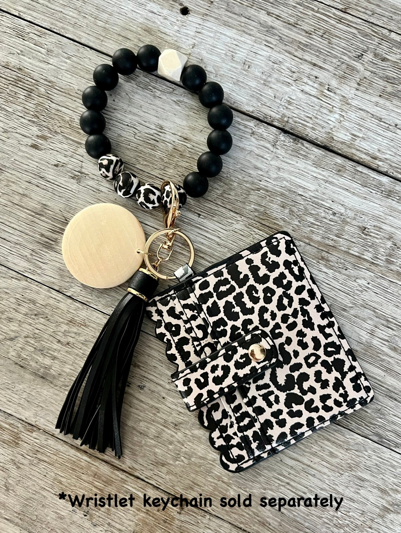 Faux Leather Wristlet Wallet