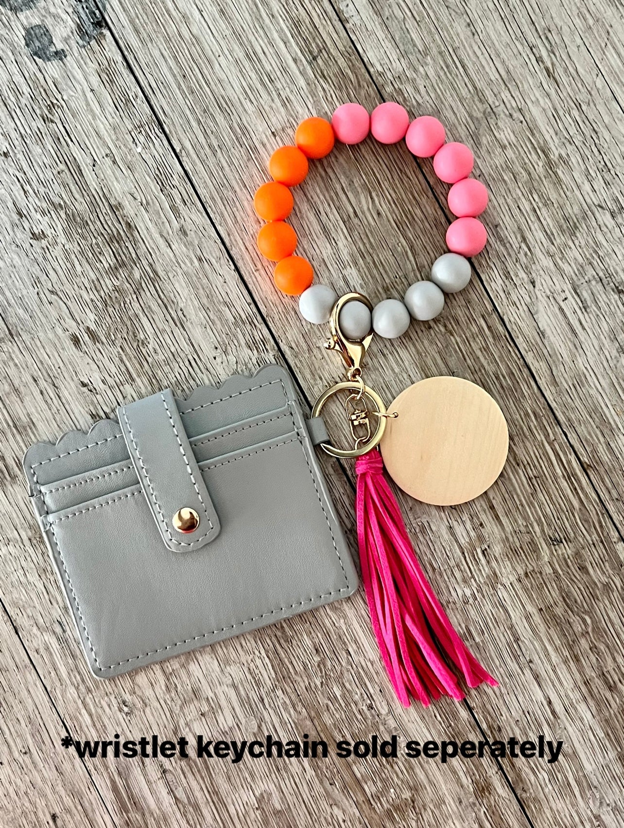 Faux Leather Wristlet Wallet