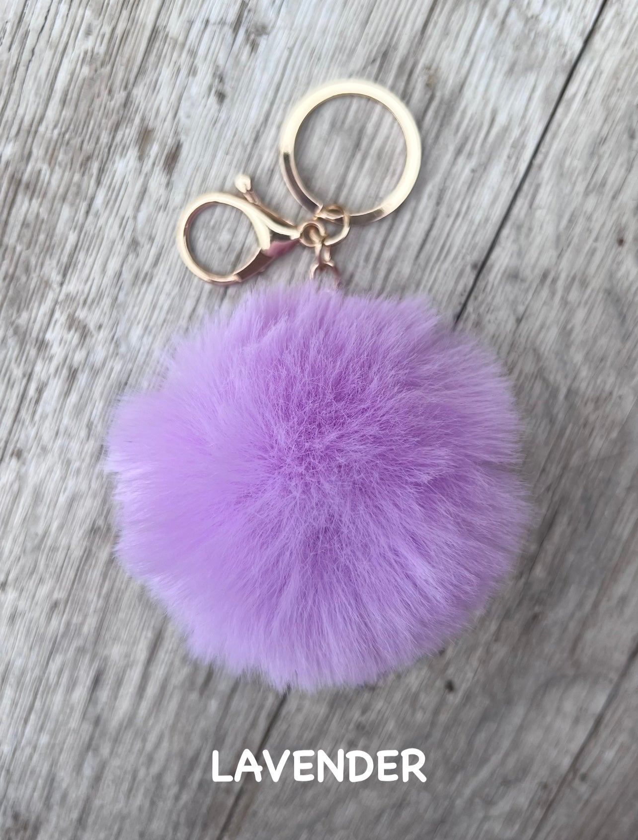Faux Fur Pom Keychain
