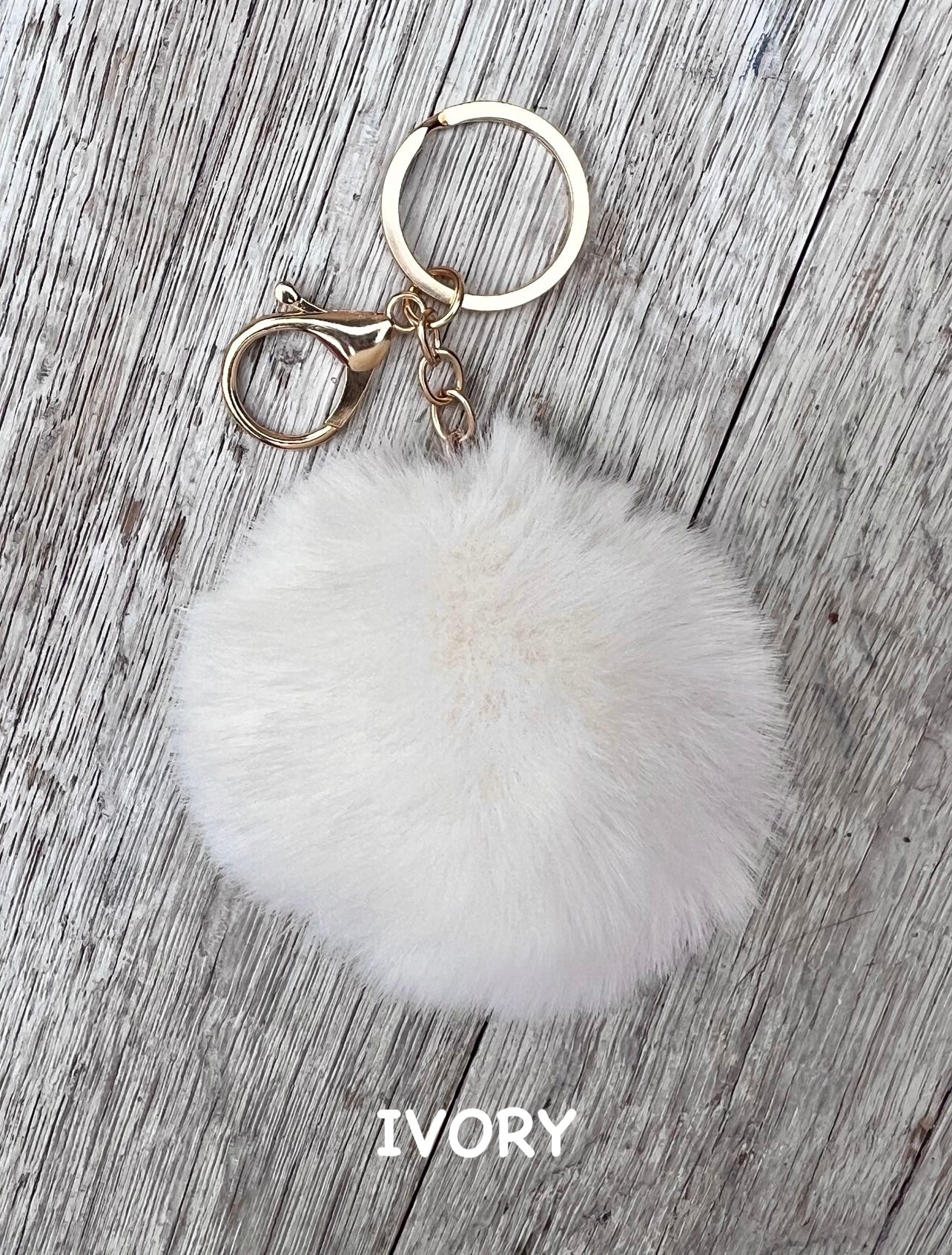 Faux Fur Pom Keychain