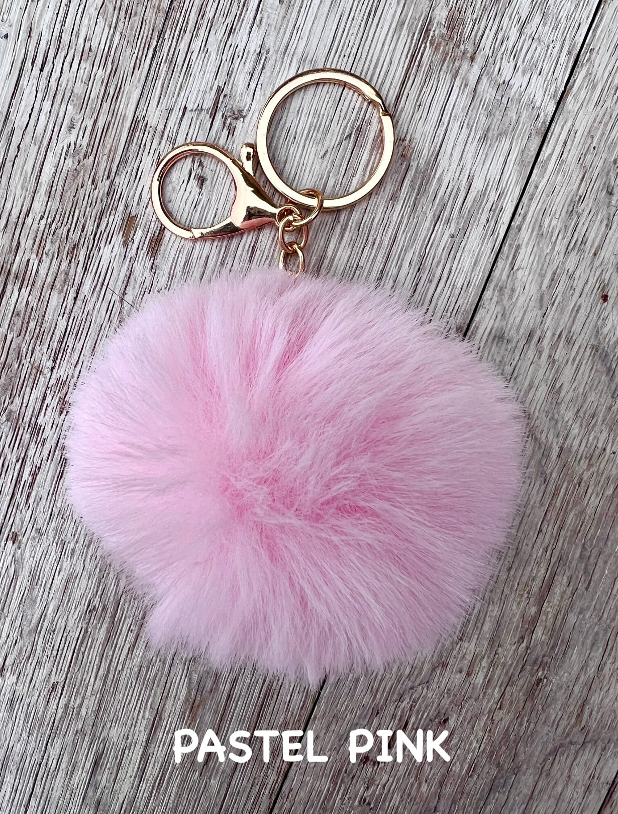 Faux Fur Pom Keychain