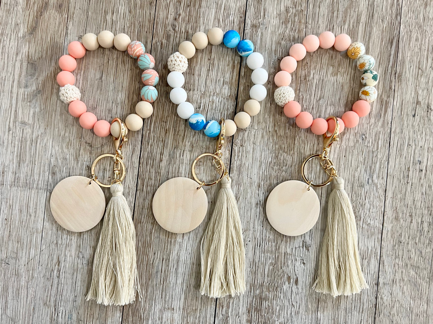 Boho Chic Silicone Beads Wristlet Blank