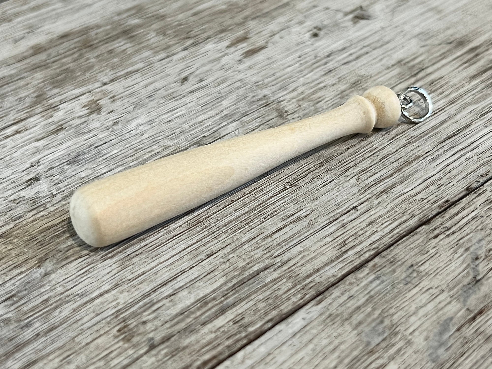 Mini Wood Baseball Bat Pendant