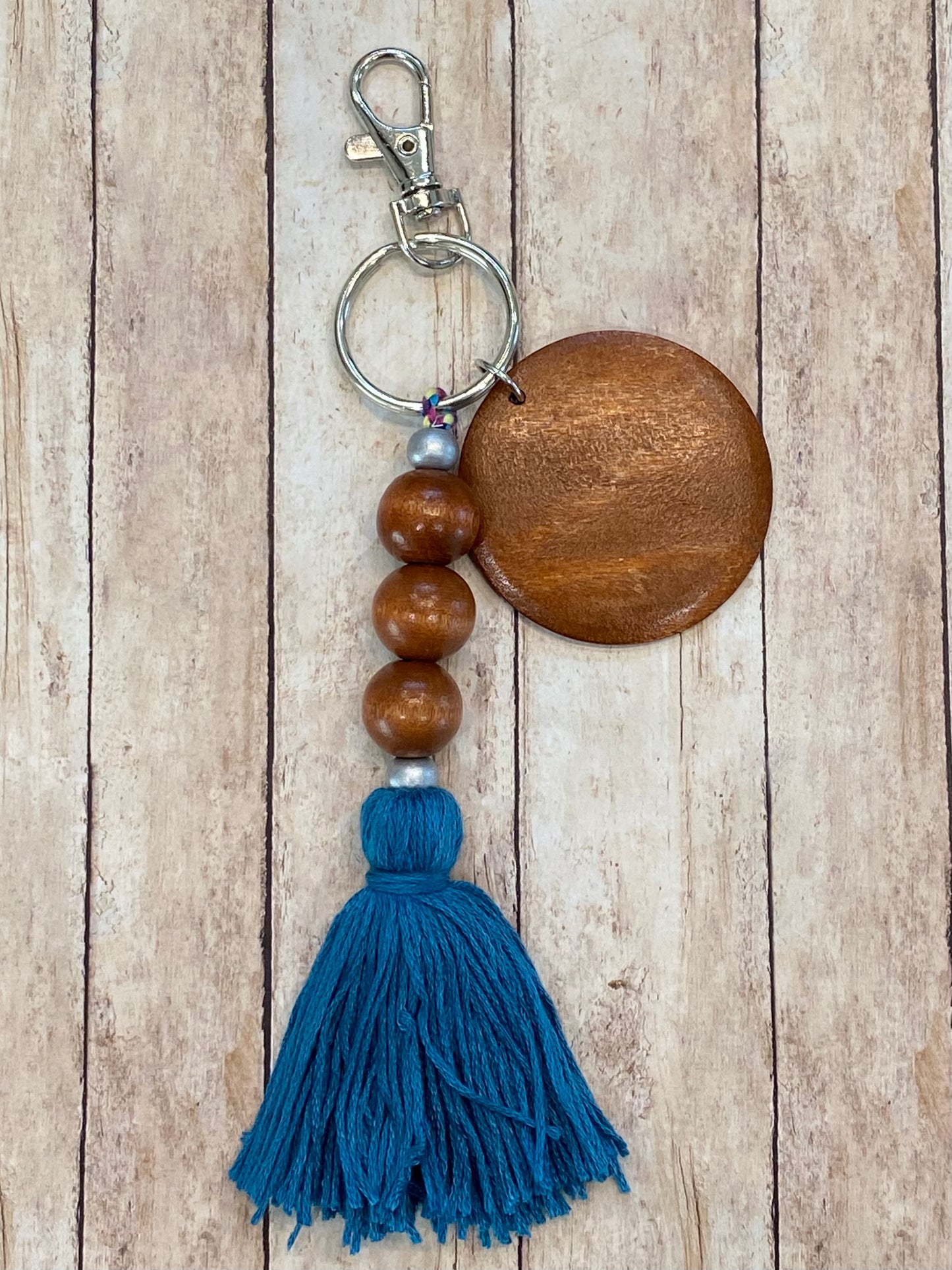 DISCONTINUED - Wooden Beads Tassel Keychain