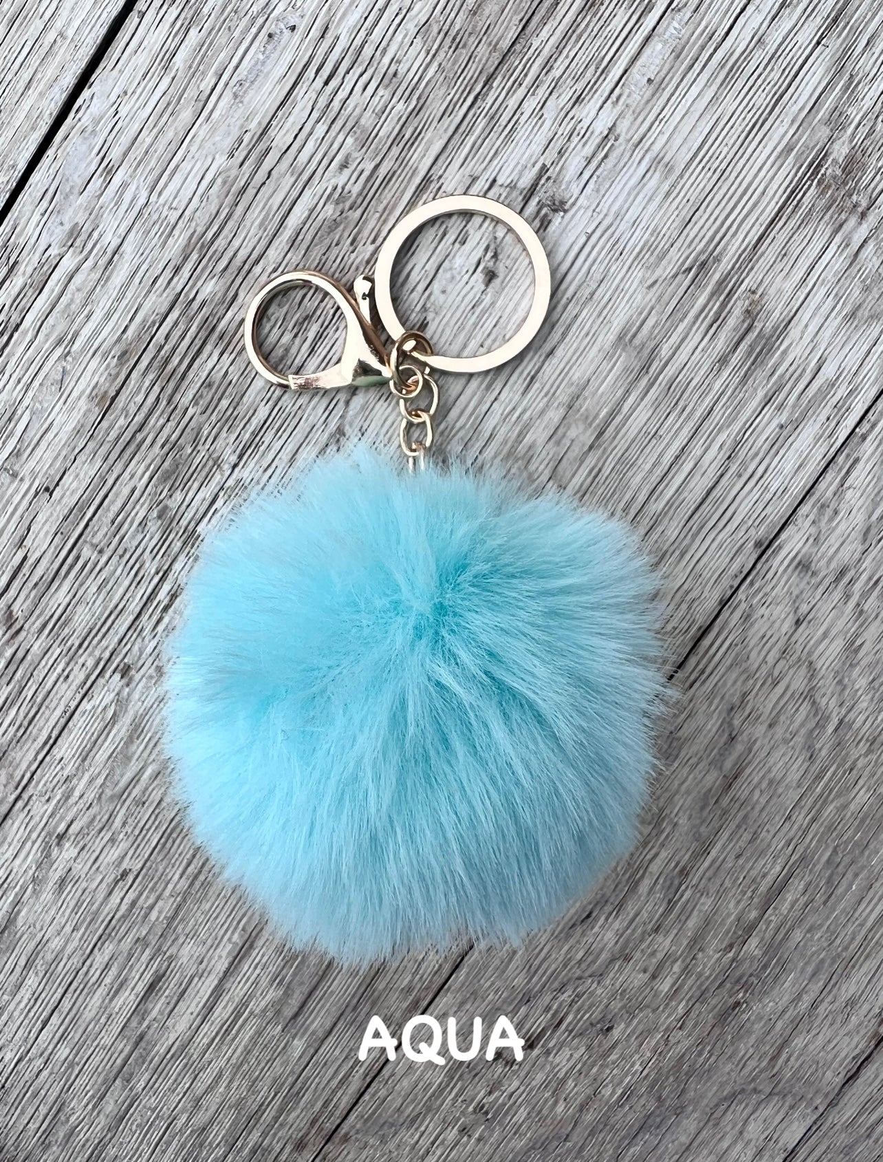 Faux Fur Pom Keychain