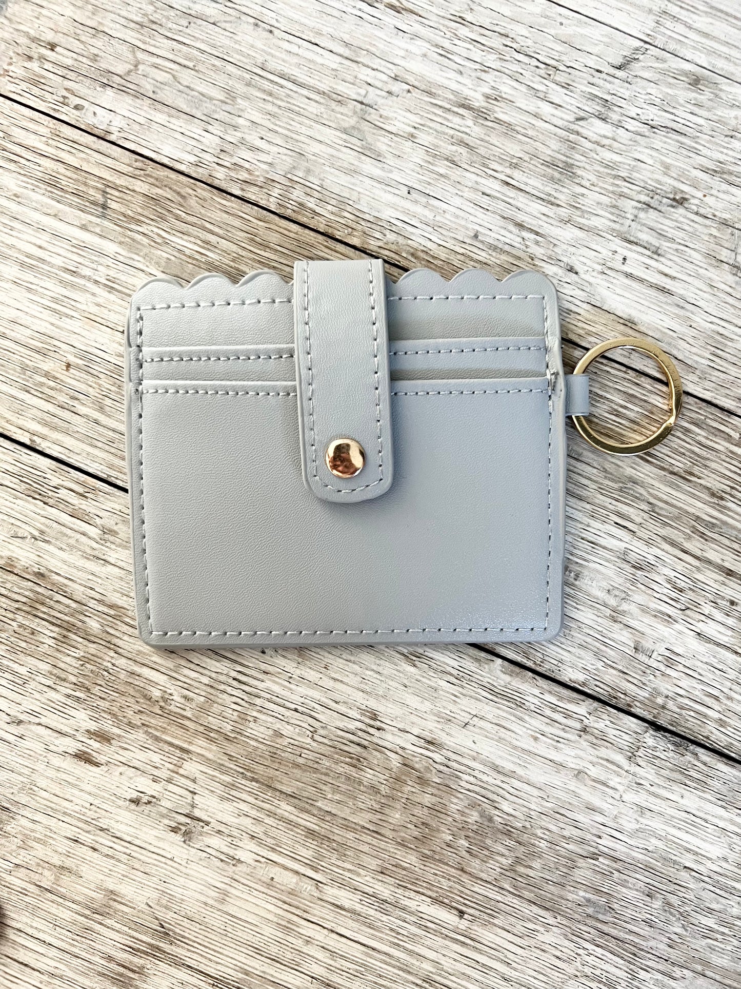 Faux Leather Wristlet Wallet