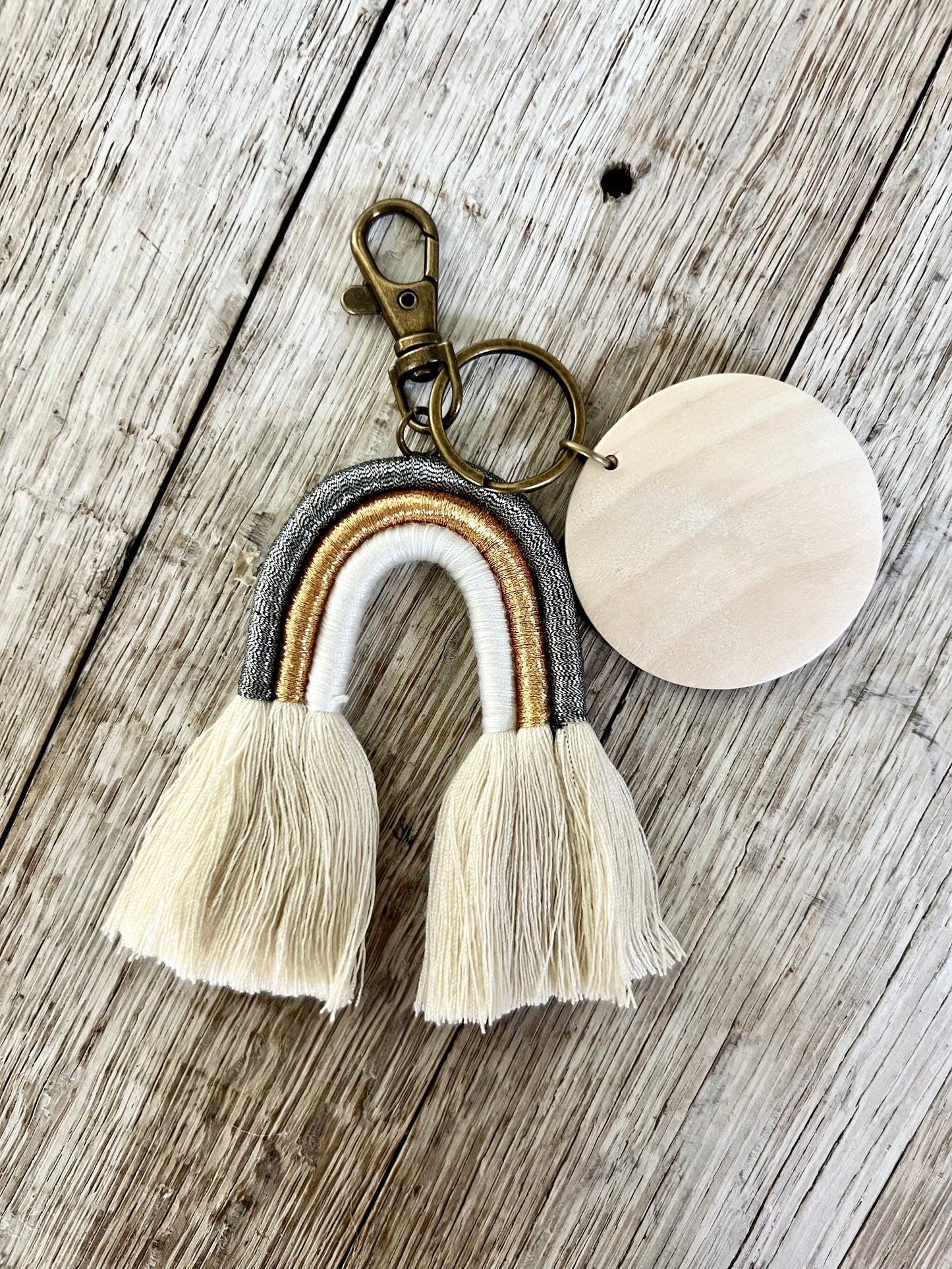 Boho Rainbow Keychain Blank