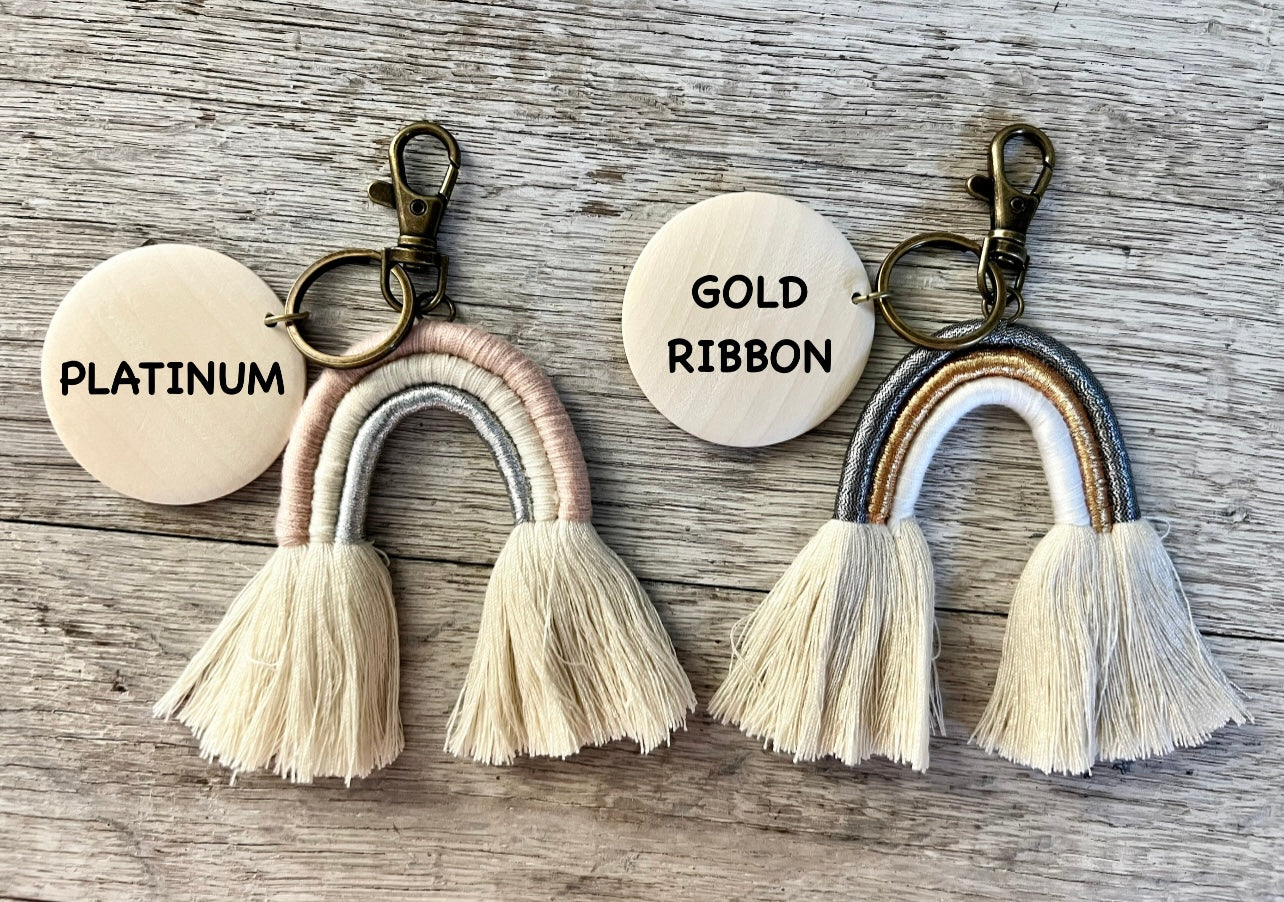 Boho Rainbow Keychain Blank