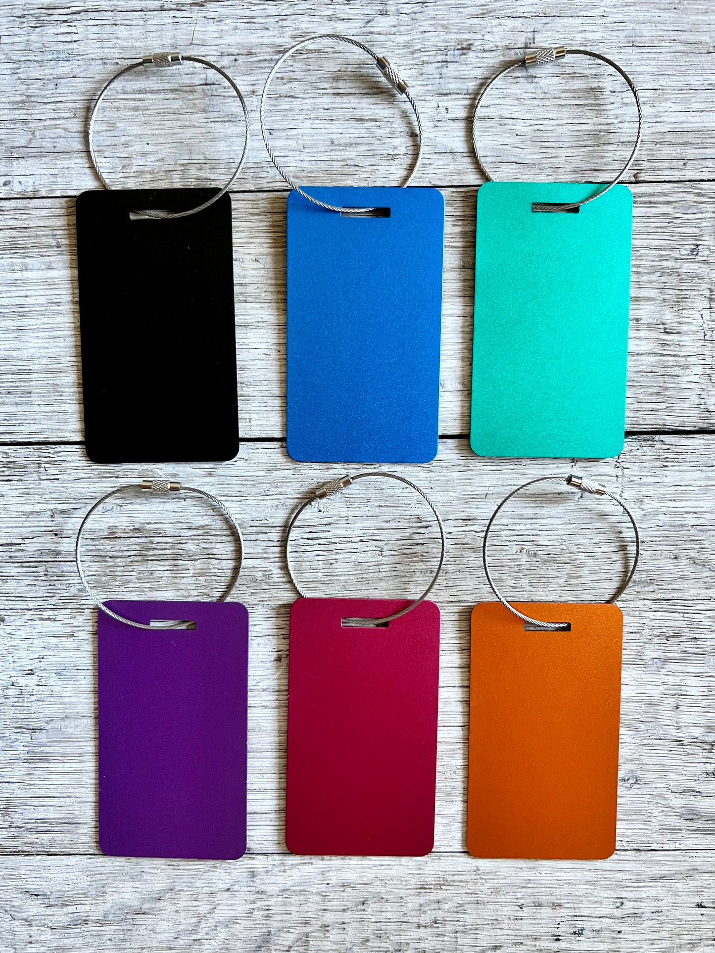 Anodized Aluminum ID Tag + Steel Loop