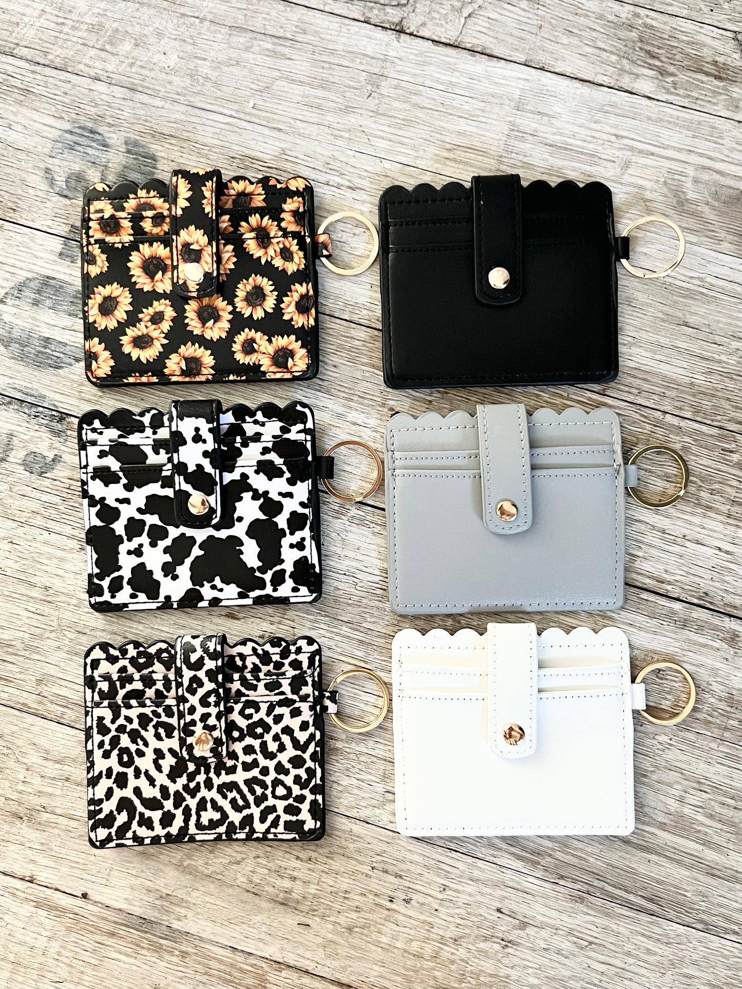 Faux Leather Wristlet Wallet
