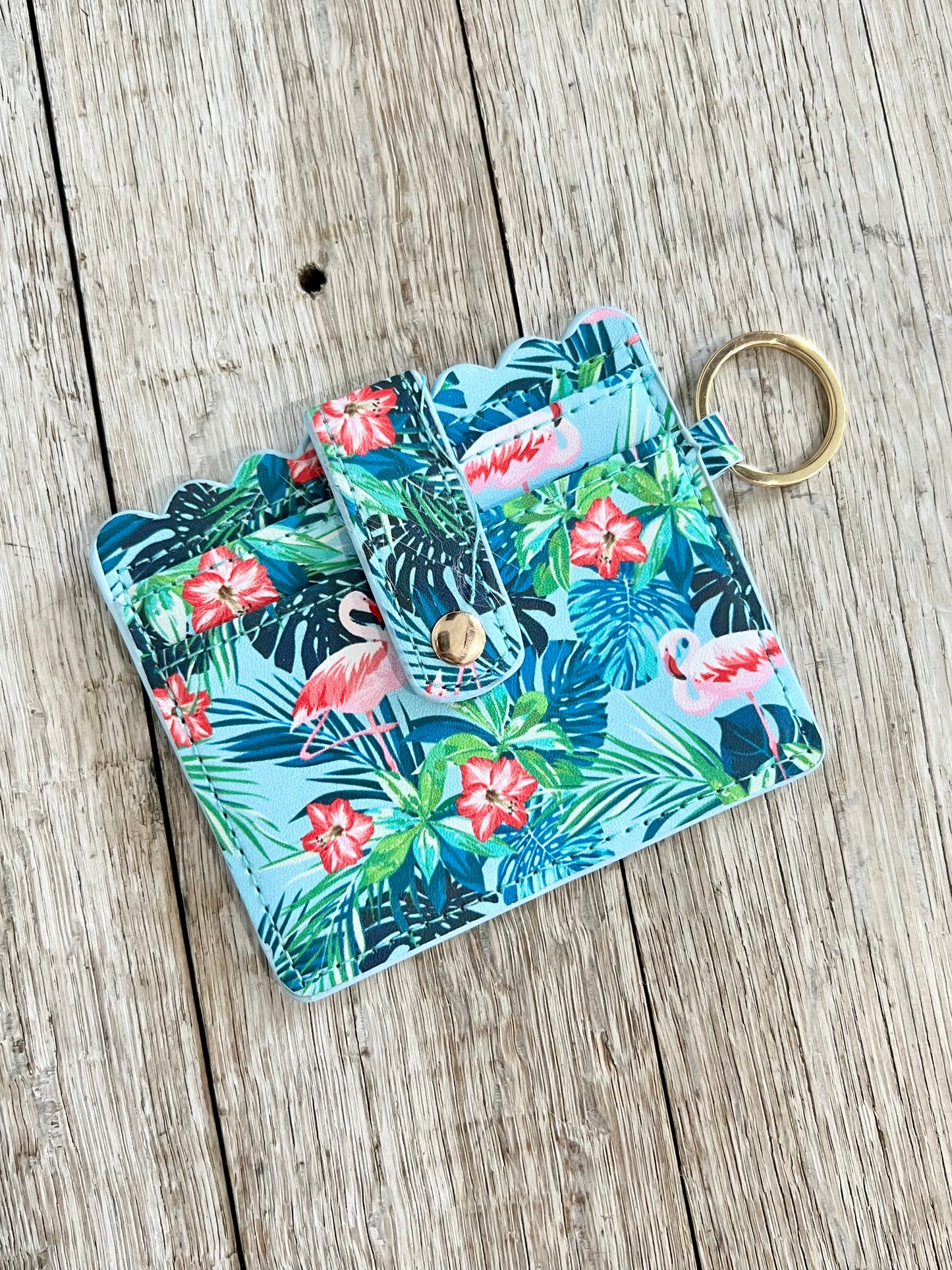 Faux Leather Wristlet Wallet