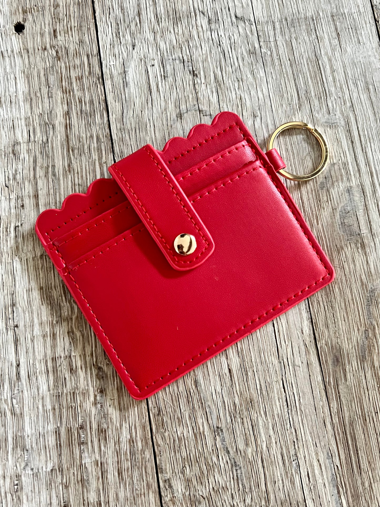 Faux Leather Wristlet Wallet