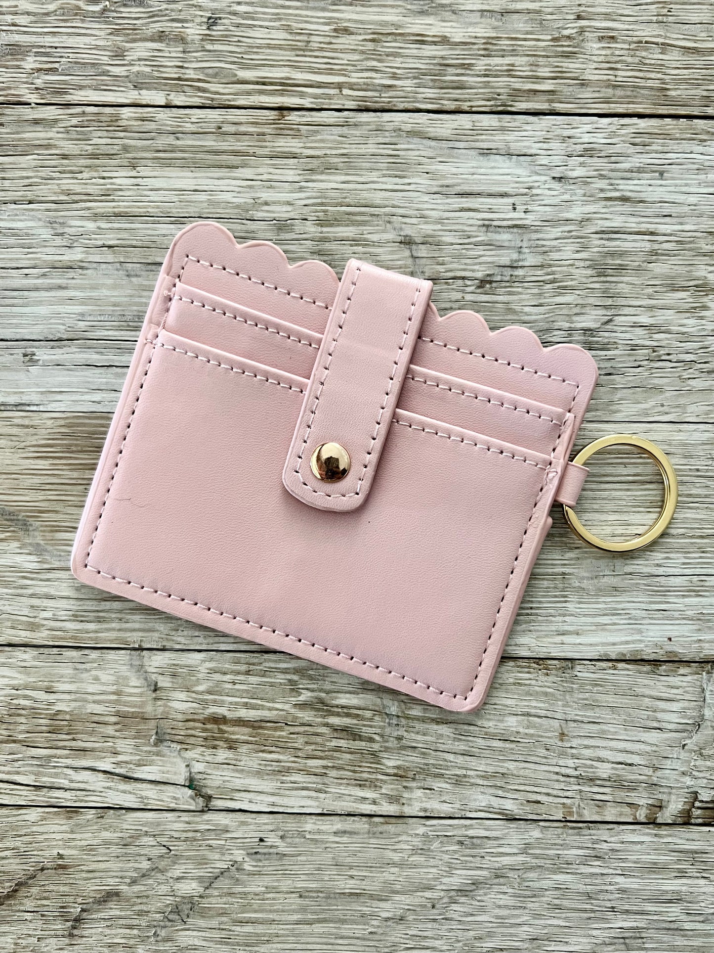 Faux Leather Wristlet Wallet