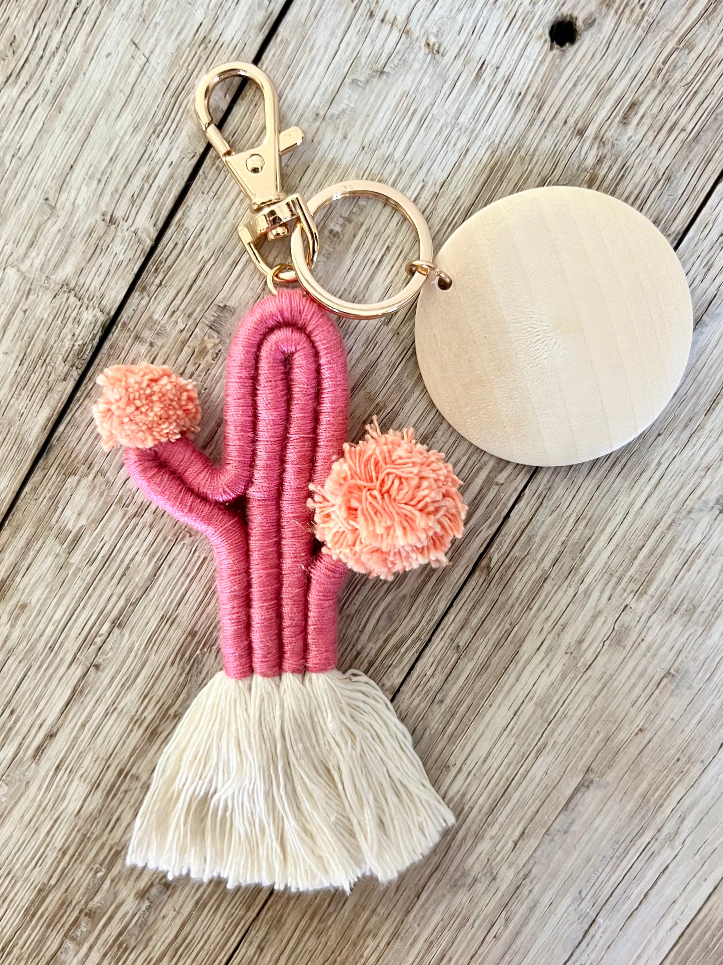 Boho Cactus Keychain Blank