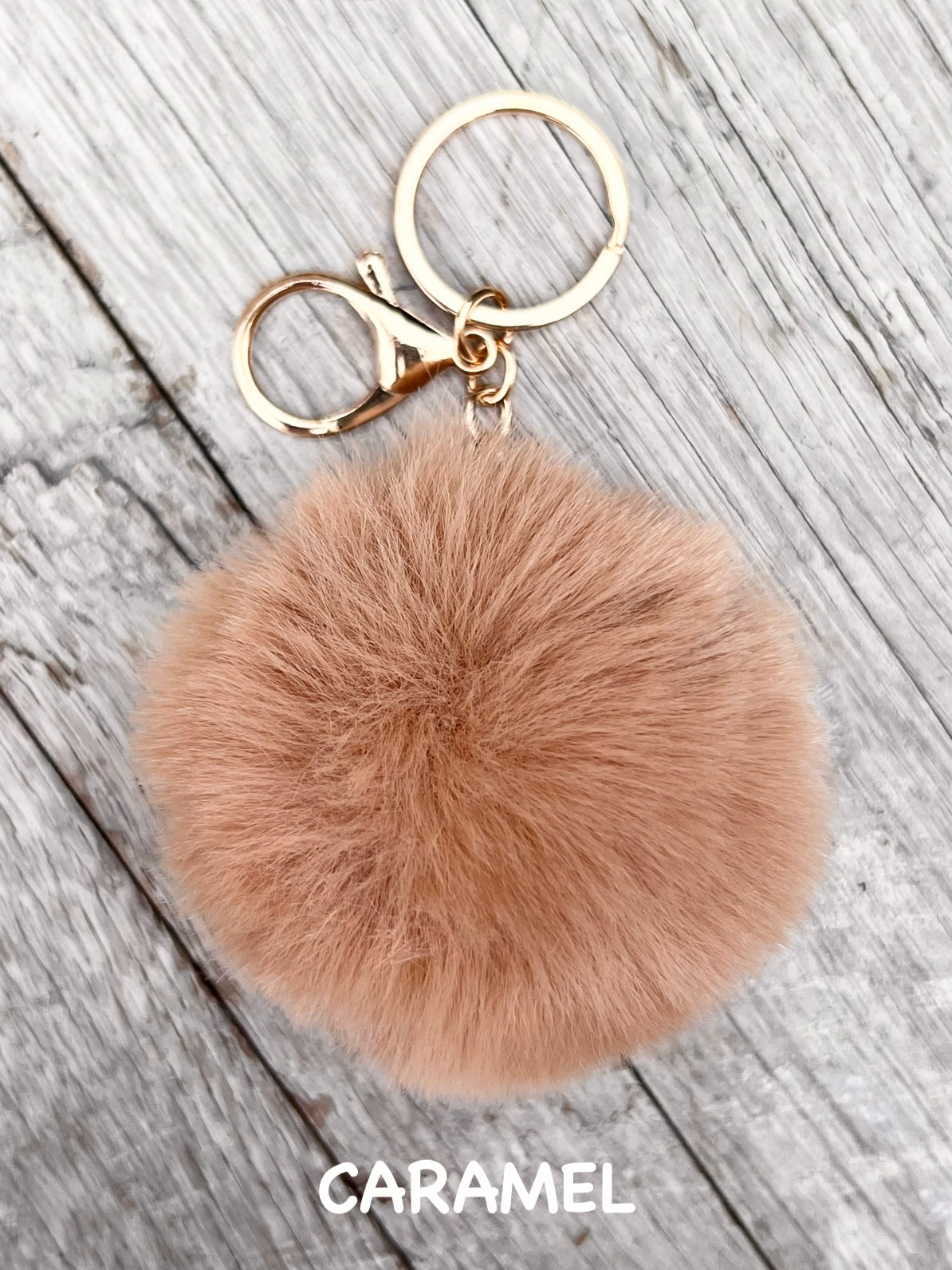 Faux Fur Pom Keychain