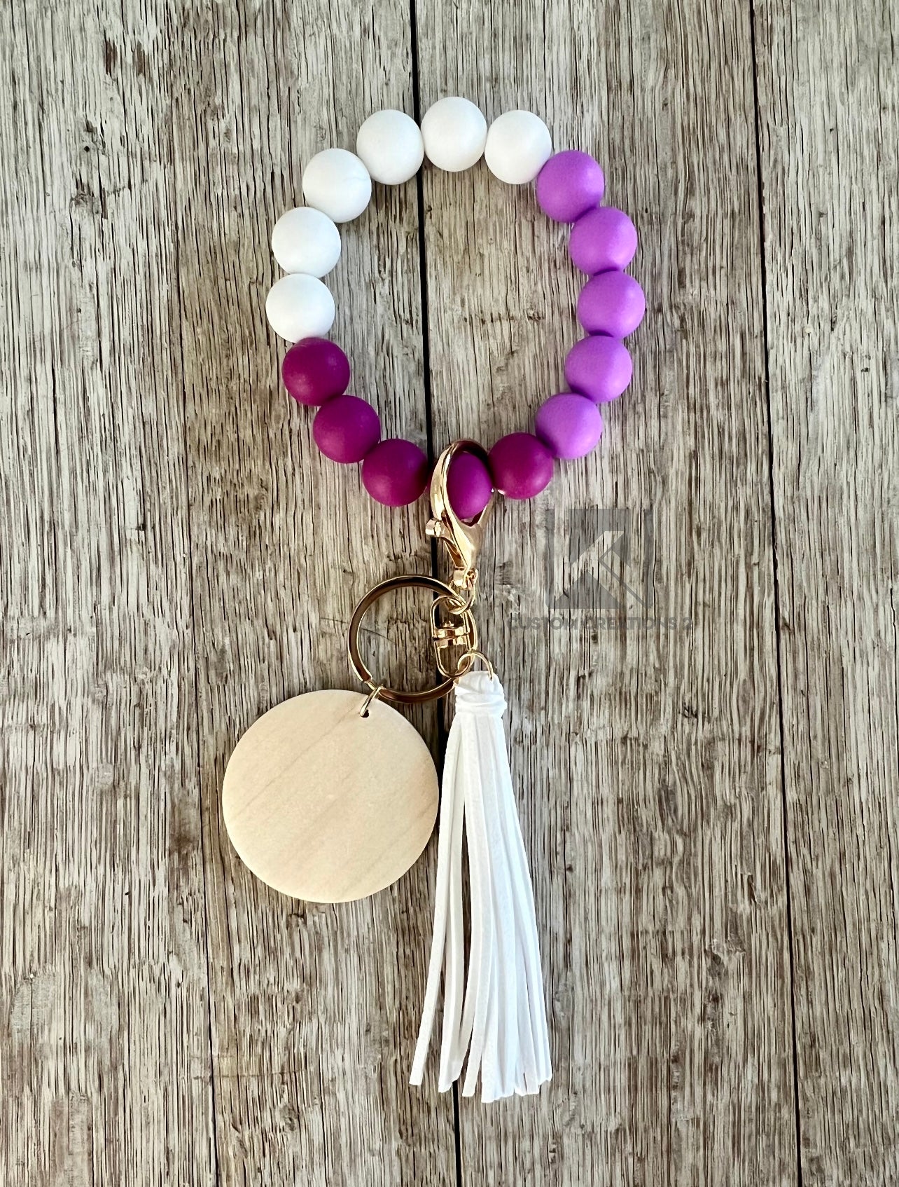AMETHYST Silicone Beads Wristlet - Suede Tassel