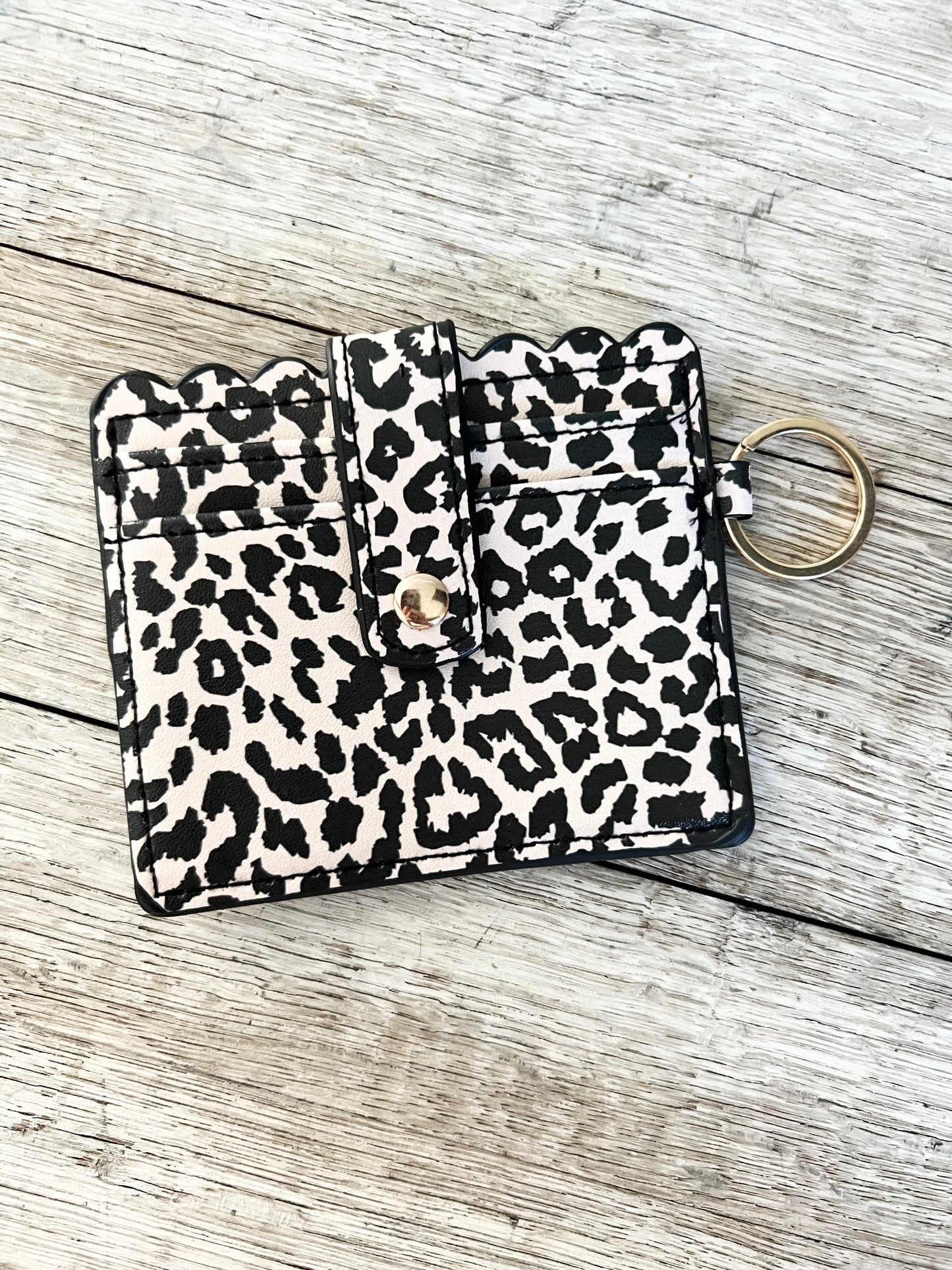 Faux Leather Wristlet Wallet