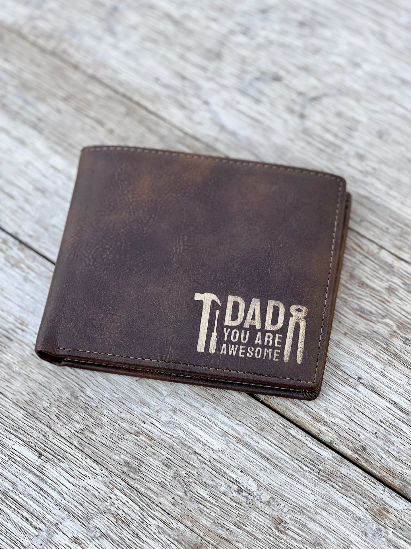 Laserable Leatherette Mens Bifold Wallet