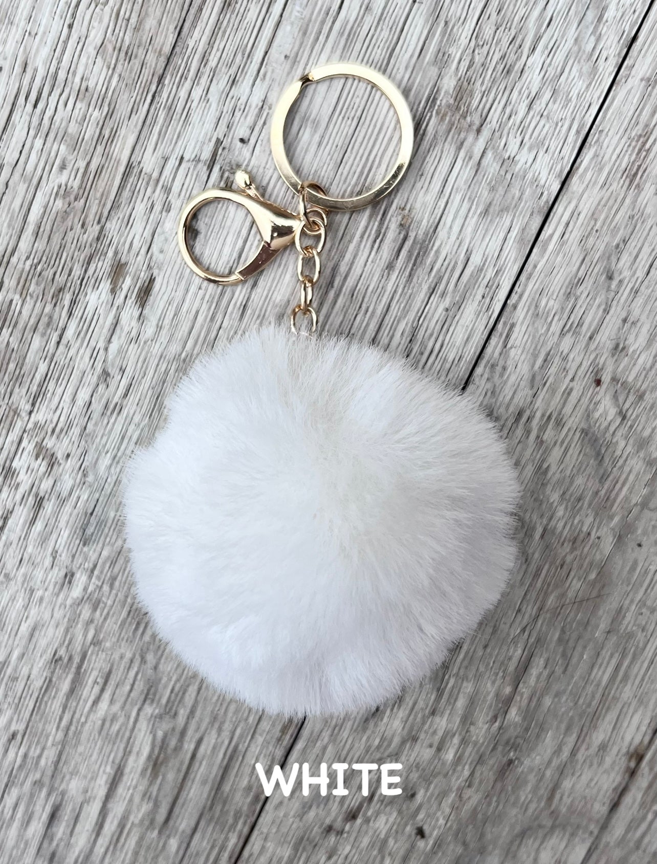 Faux Fur Pom Keychain