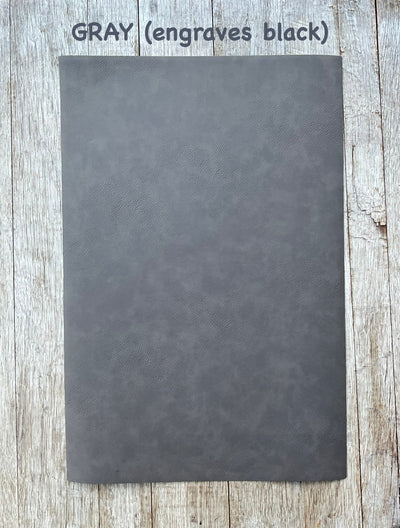 ADHESIVE BACKING: 12x18” Laserable Leatherette Sheet