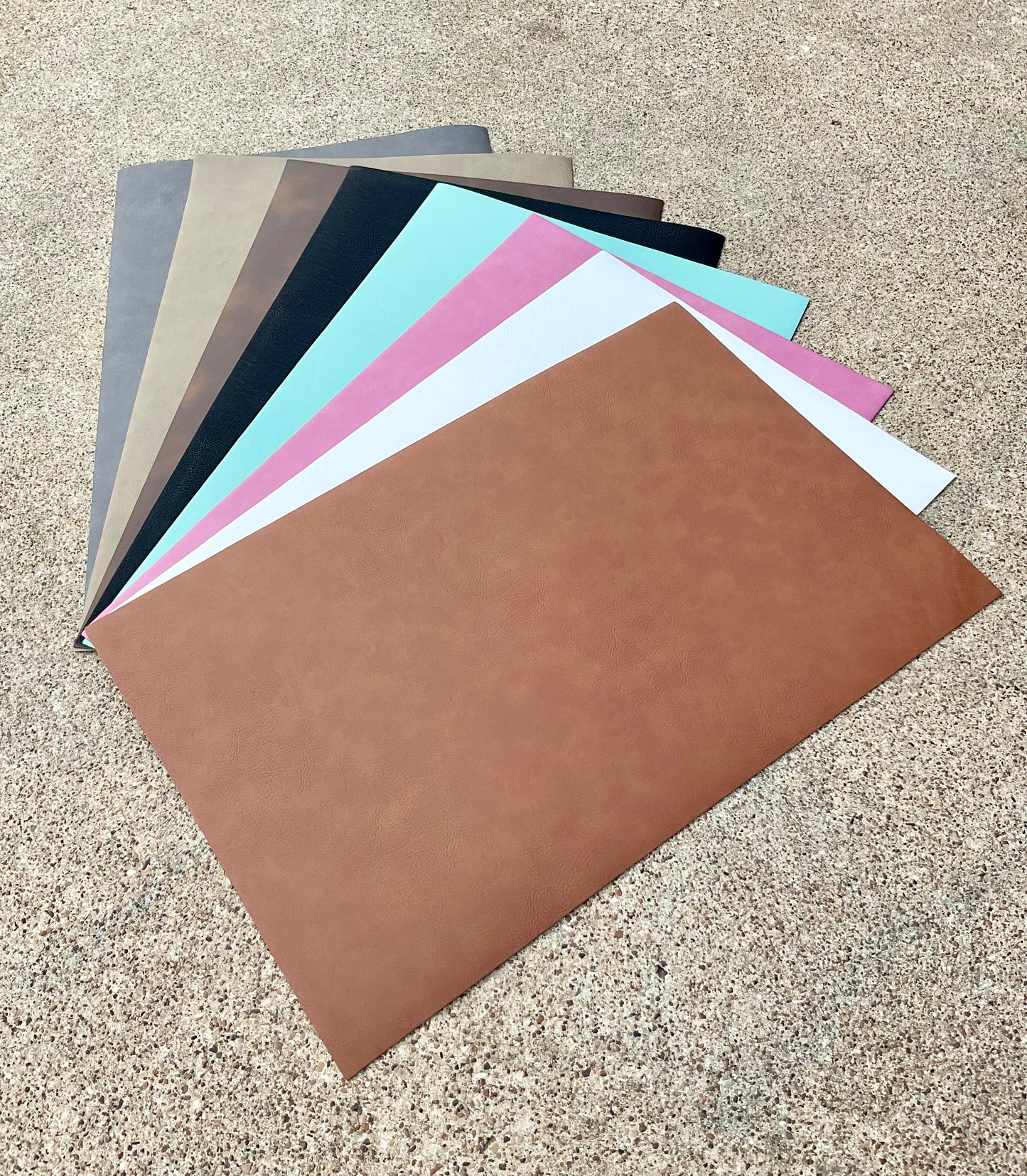 GRAY BACKING: 12x18” Laserable Leatherette Sheet