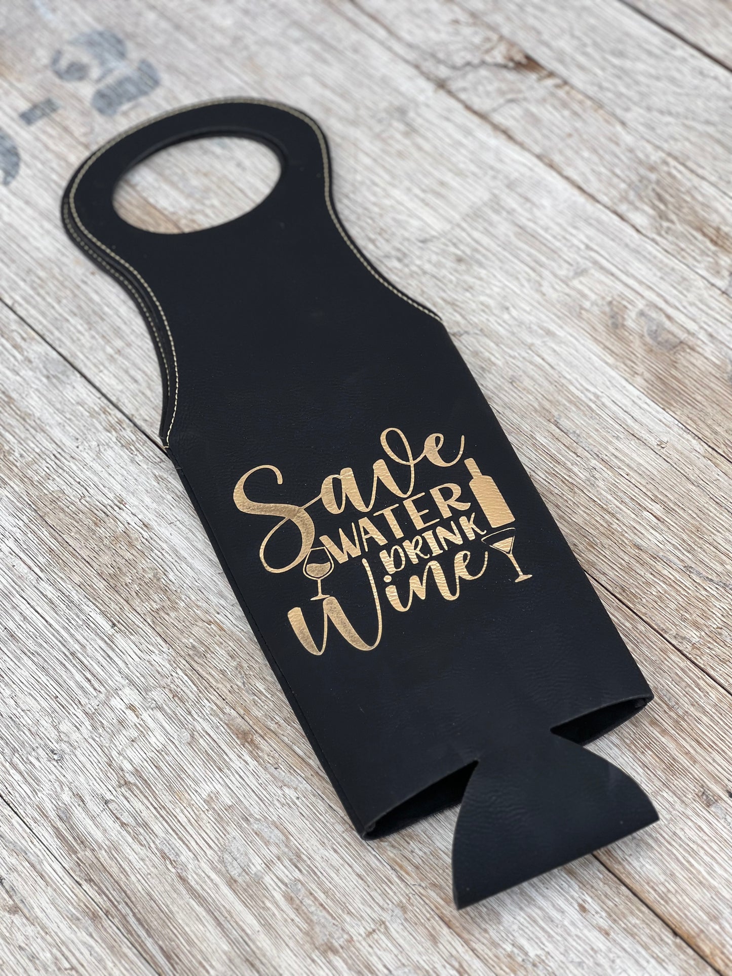 Leatherette Wine Bag