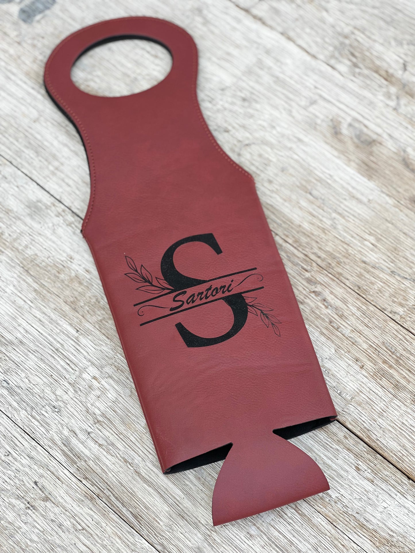 Leatherette Wine Bag