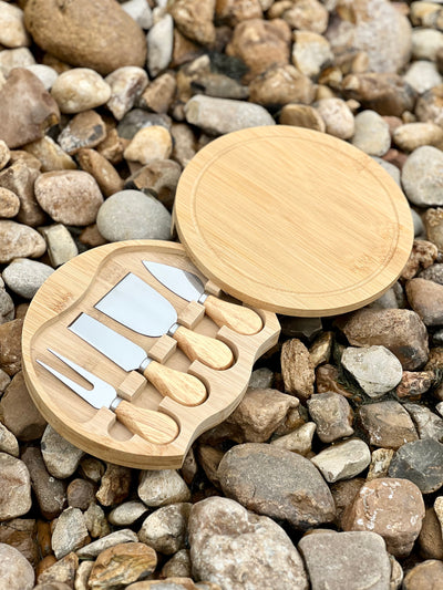 Bamboo Cheese Board and Knife Set