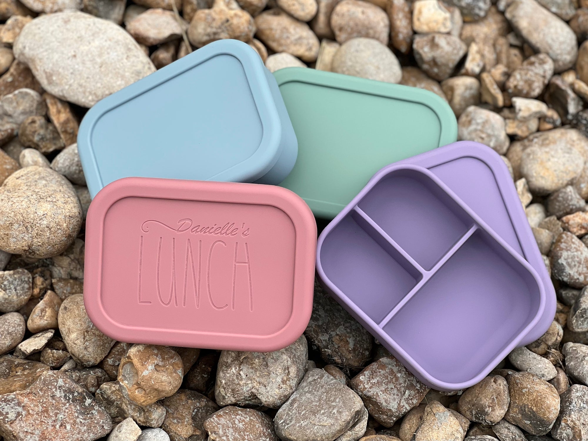 Customized Silicone Bento Box Kids Lunch Box Personalized Name