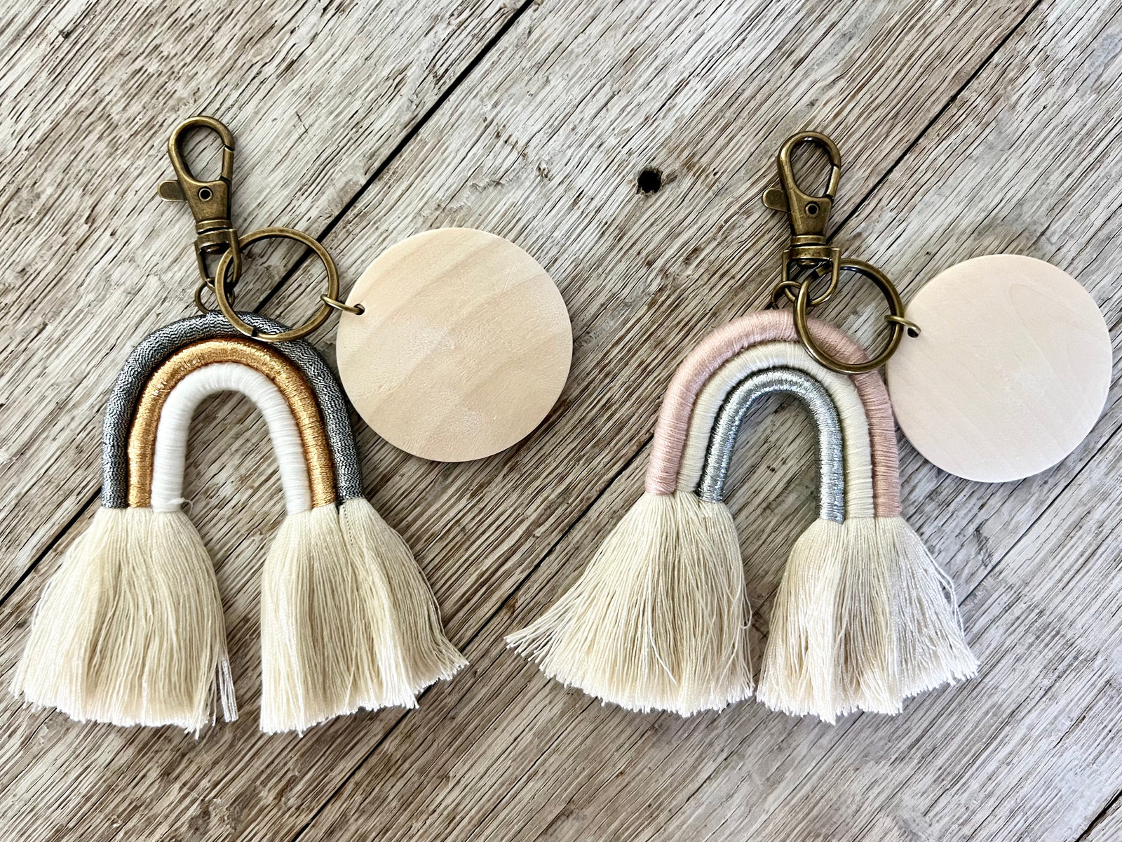 Wooden Beads Tassel Keychain