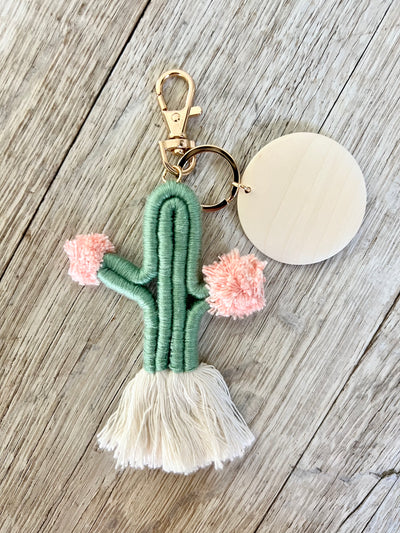 Boho Cactus Keychain Blank