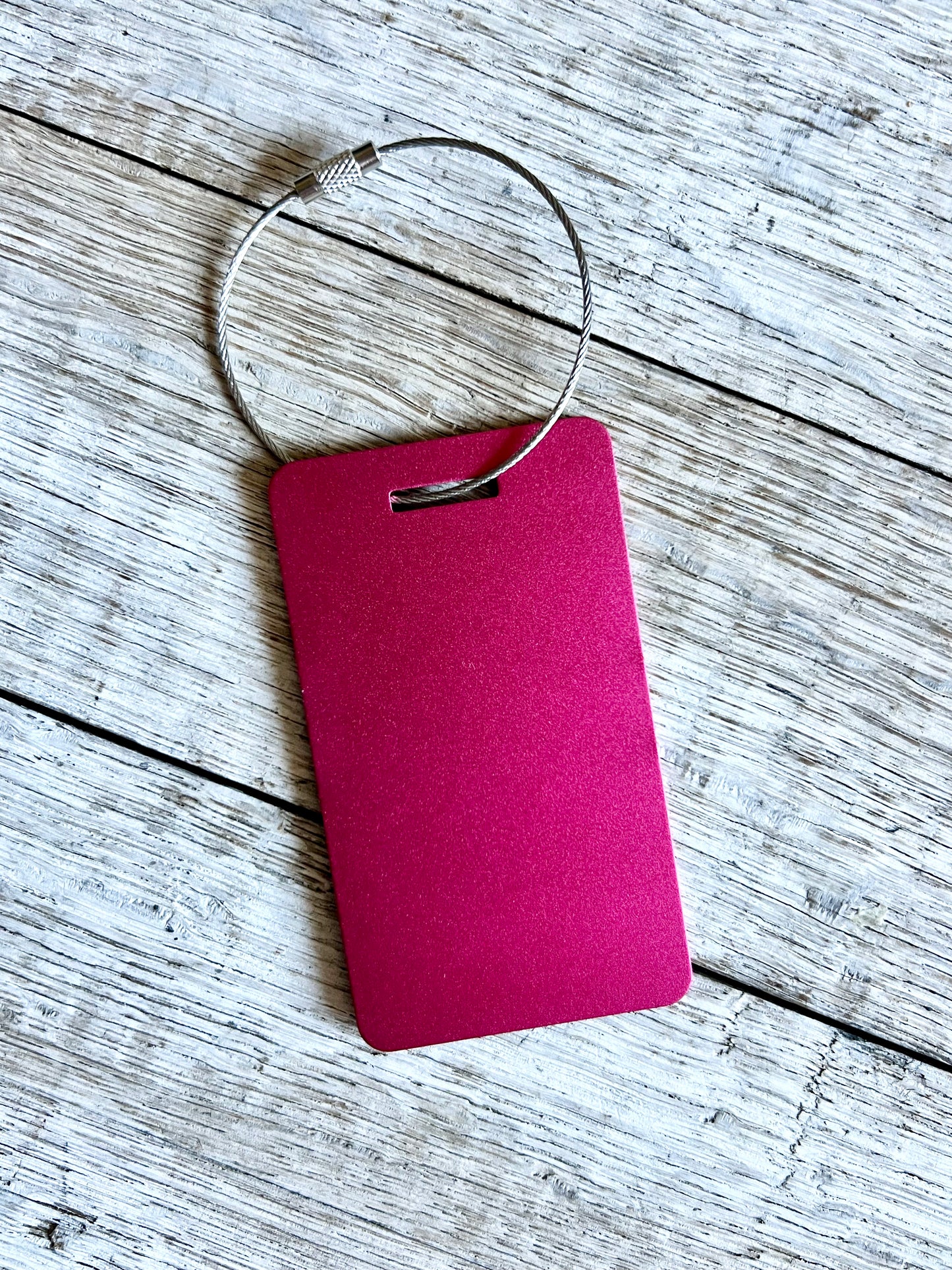 Anodized Aluminum ID Tag + Steel Loop