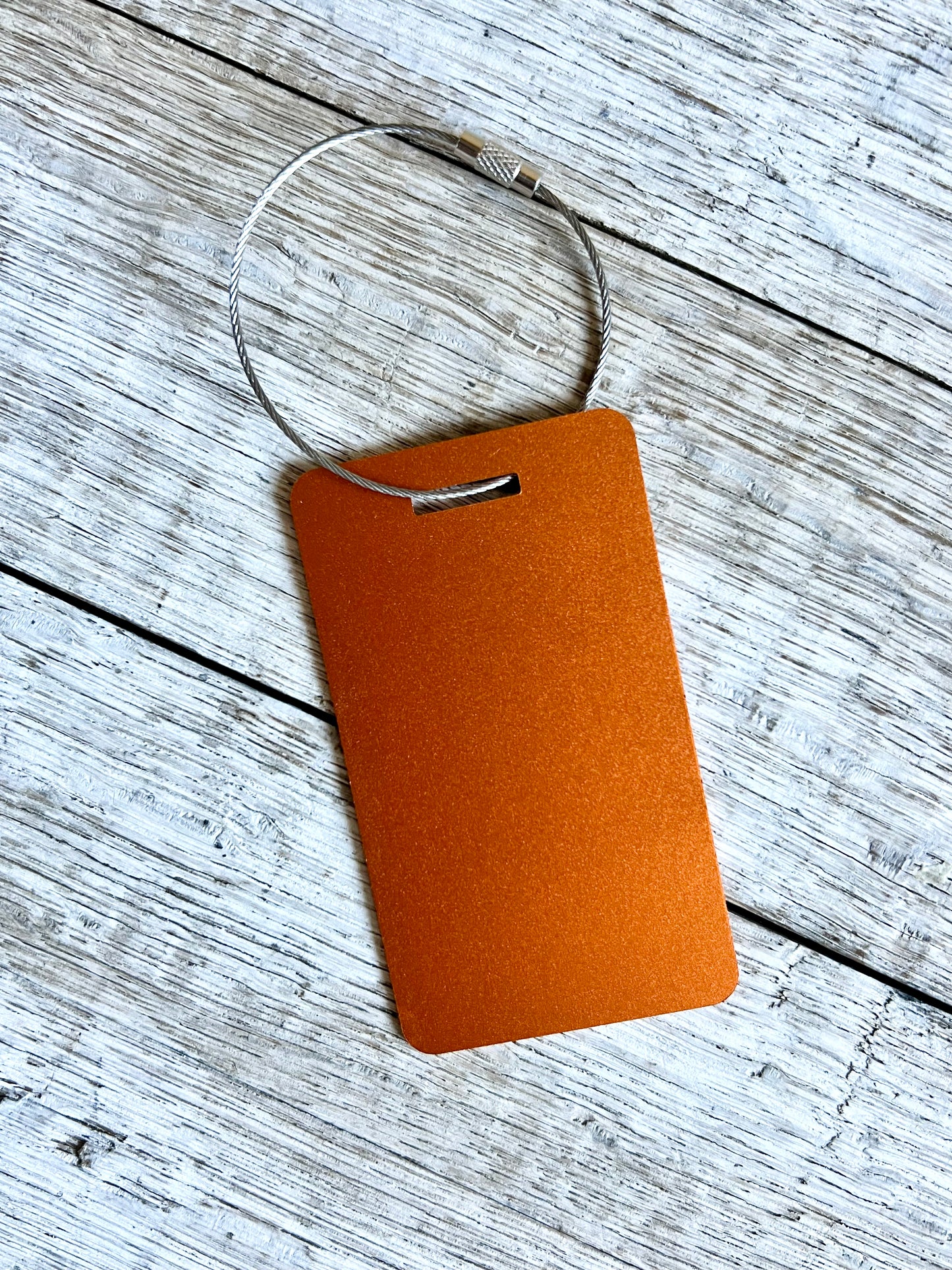 Anodized Aluminum ID Tag + Steel Loop